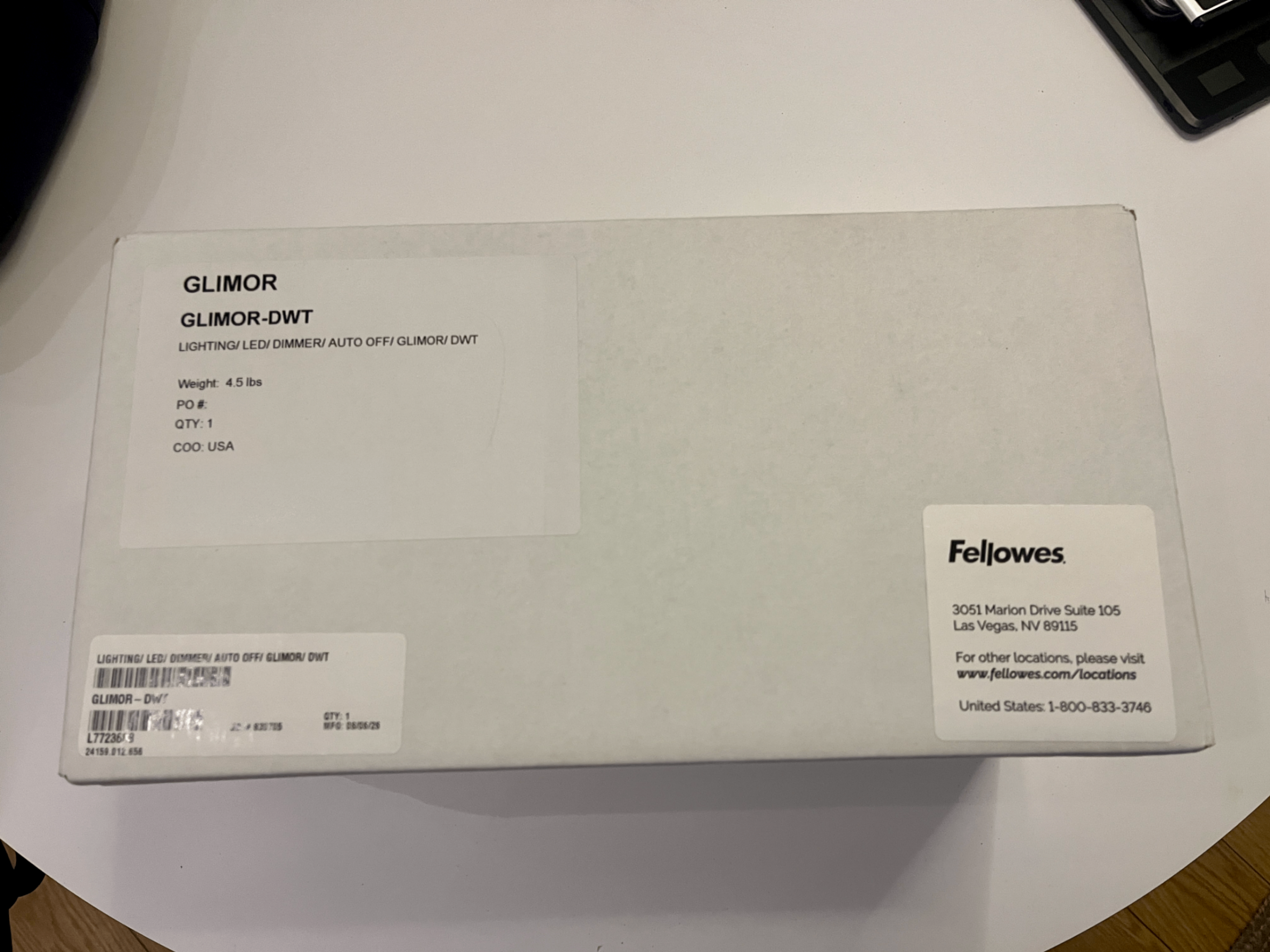 Fellowes Glimor LED Table Lamp (White) — Brand New in Box - photo 2