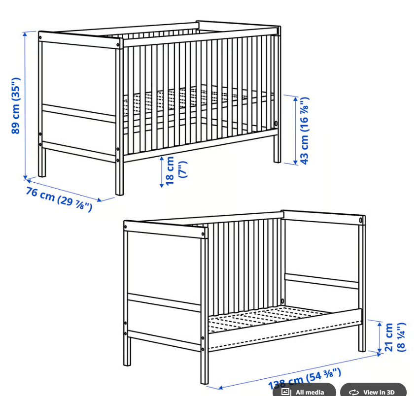 Ikea Crib + Mattress - photo 4