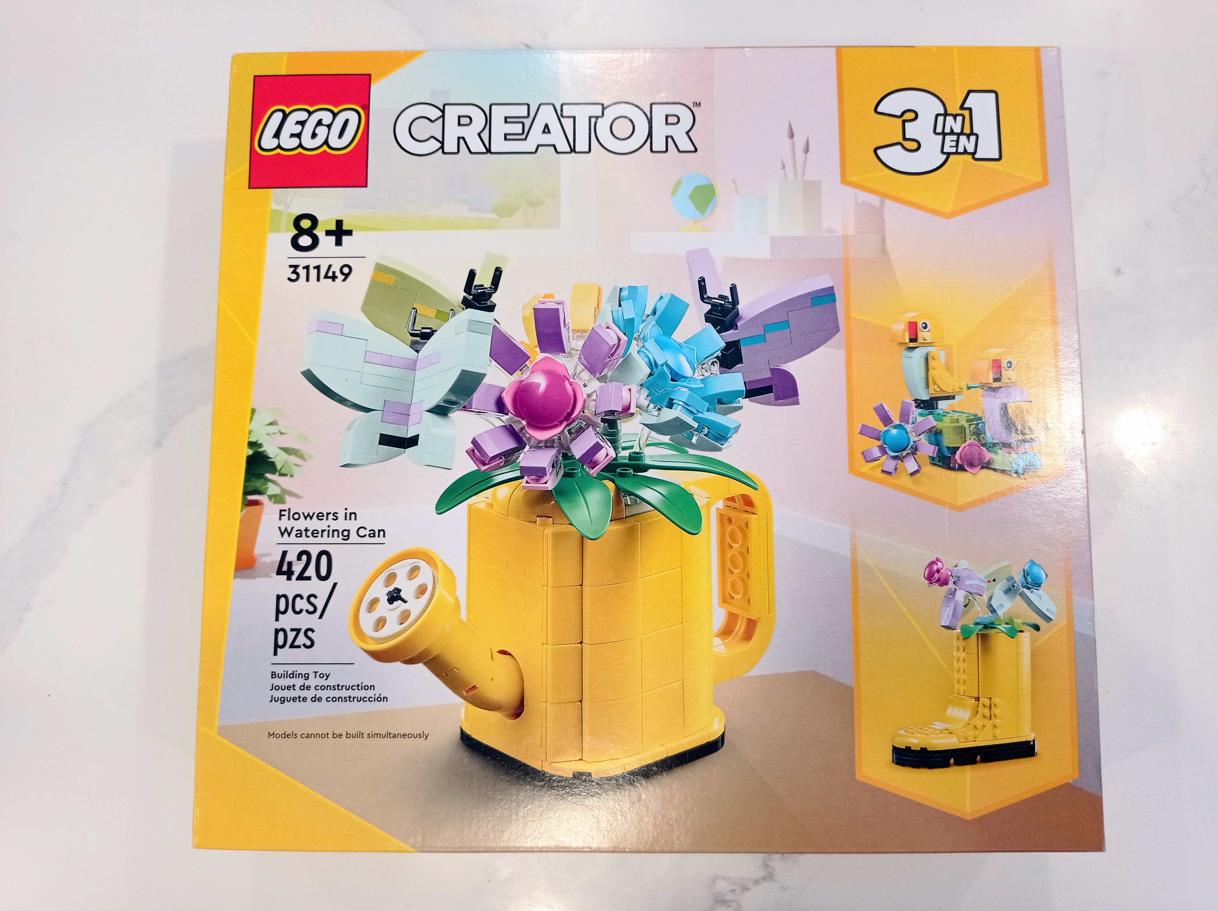Brand New LEGO Creator 3-in-1 Flowers in Watering Can (Ages 8+) - photo 2