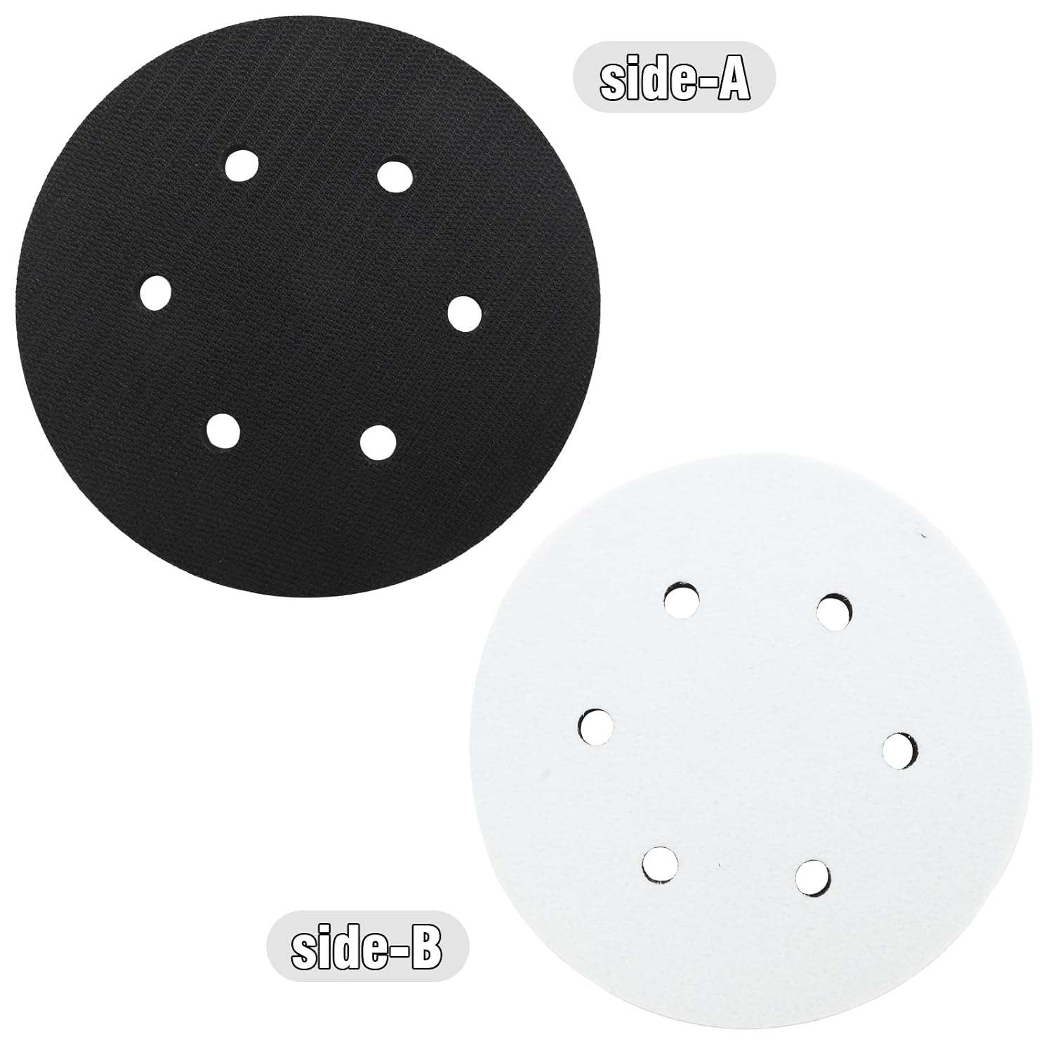 5-Pack 6” Hook & Loop Sponge Interface Pads – 6 Hole - photo 4