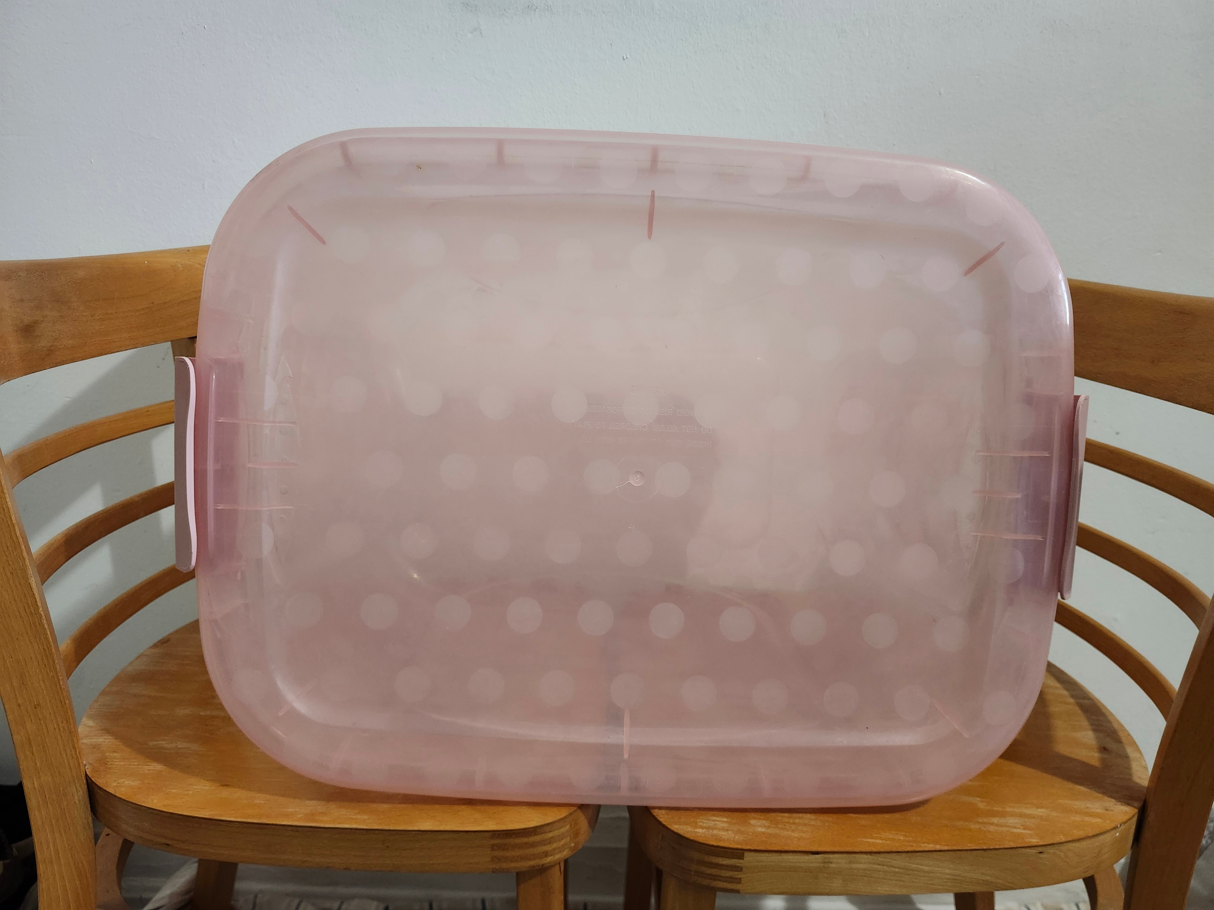 Container Bella Storage 40qt Polka Dots Pink 21” x 16” x 12” - photo 3