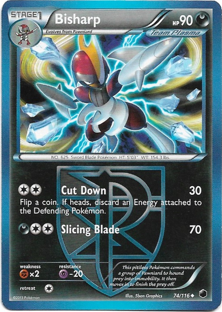 Pokemon Bisharp 74/116 Plasma Freeze NM