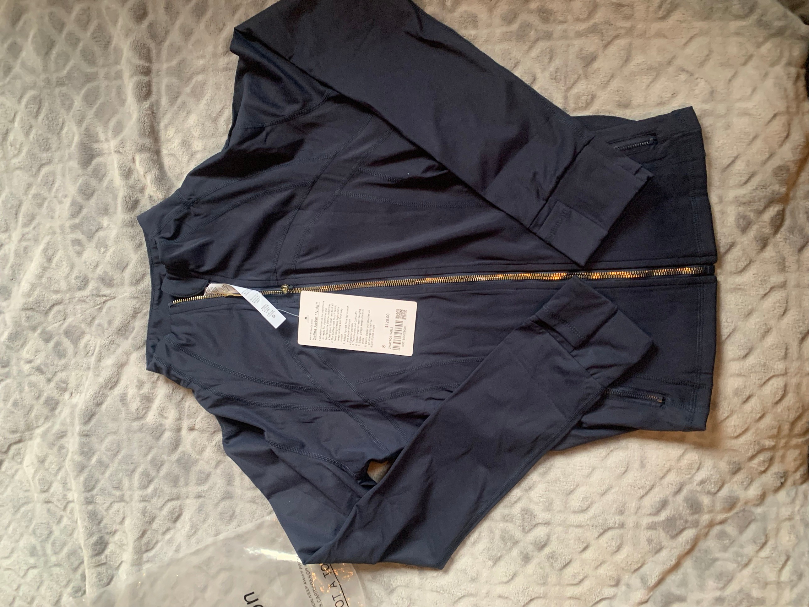 lululemon Define Jacket Nulu Size 8 Navy — NWT, Sealed - photo 2