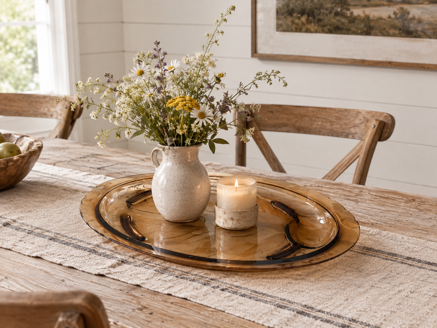 Pyrex Amber Glass Oval Serving Tray - photo 3