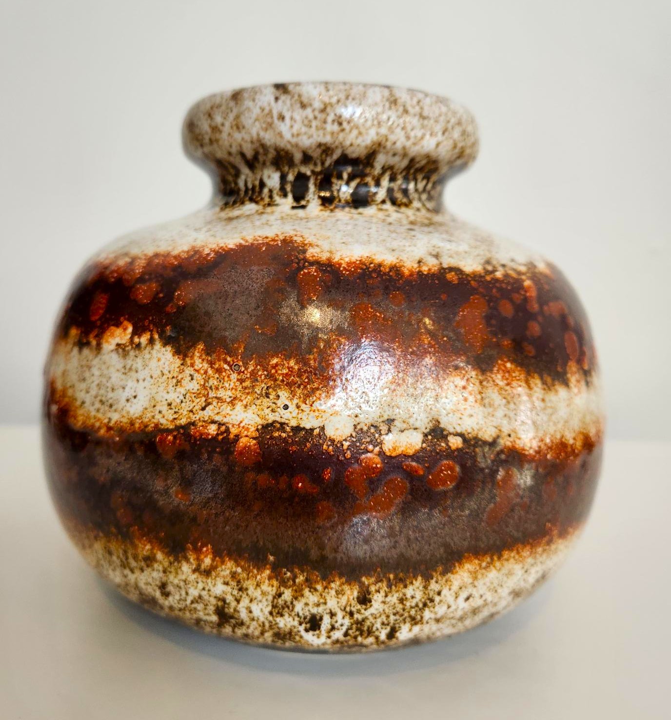 W. German Ball Vase, Fat Lava Glaze, Scheurich Keramik 284-15 - photo 3