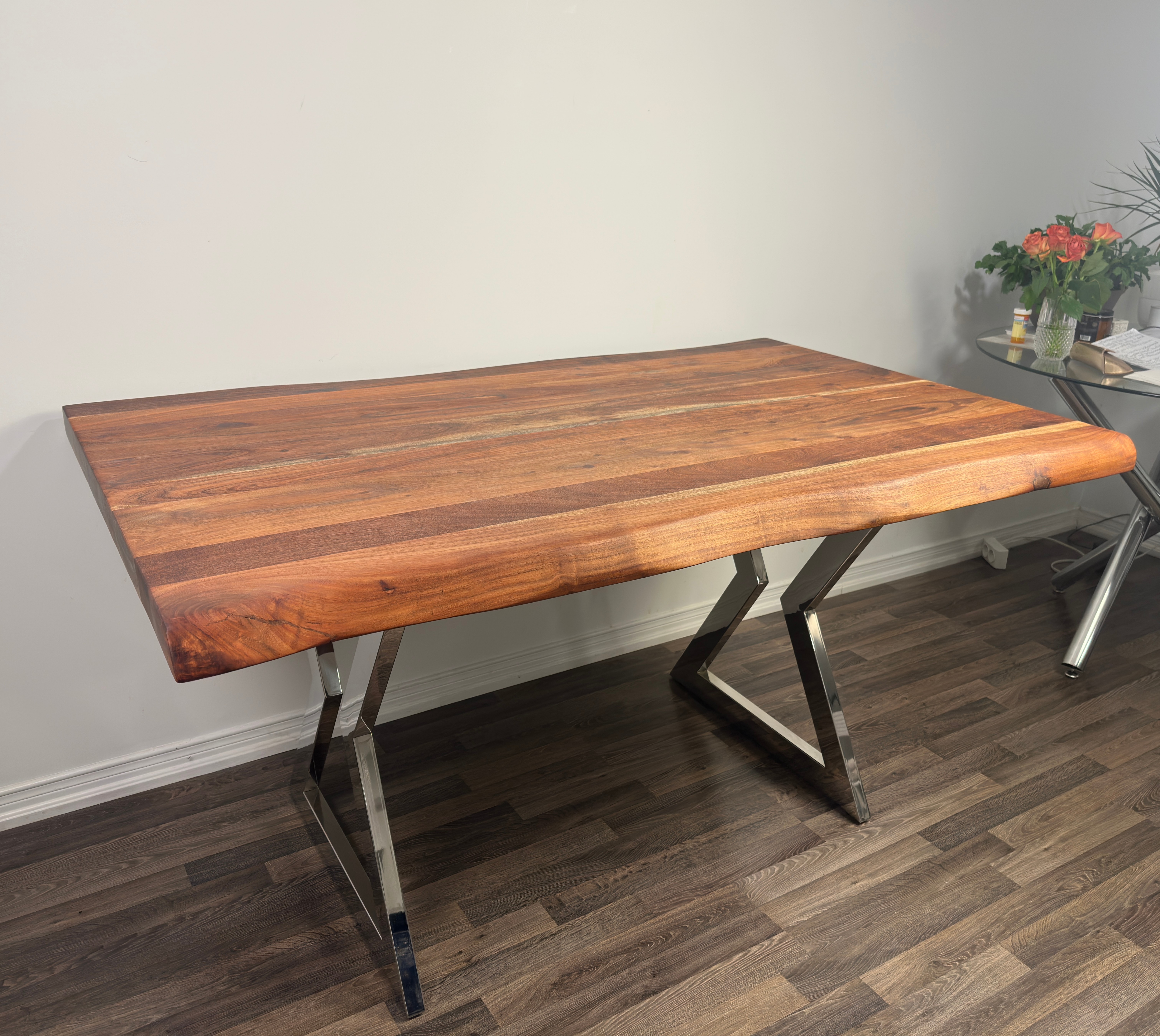 Live Edge Acacia Handmade Dining Table