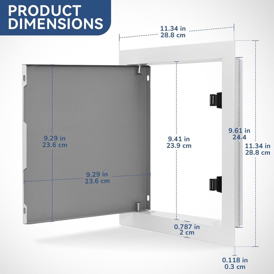 White Metal Access Panel – 11.34 x 11.34 in - photo 4