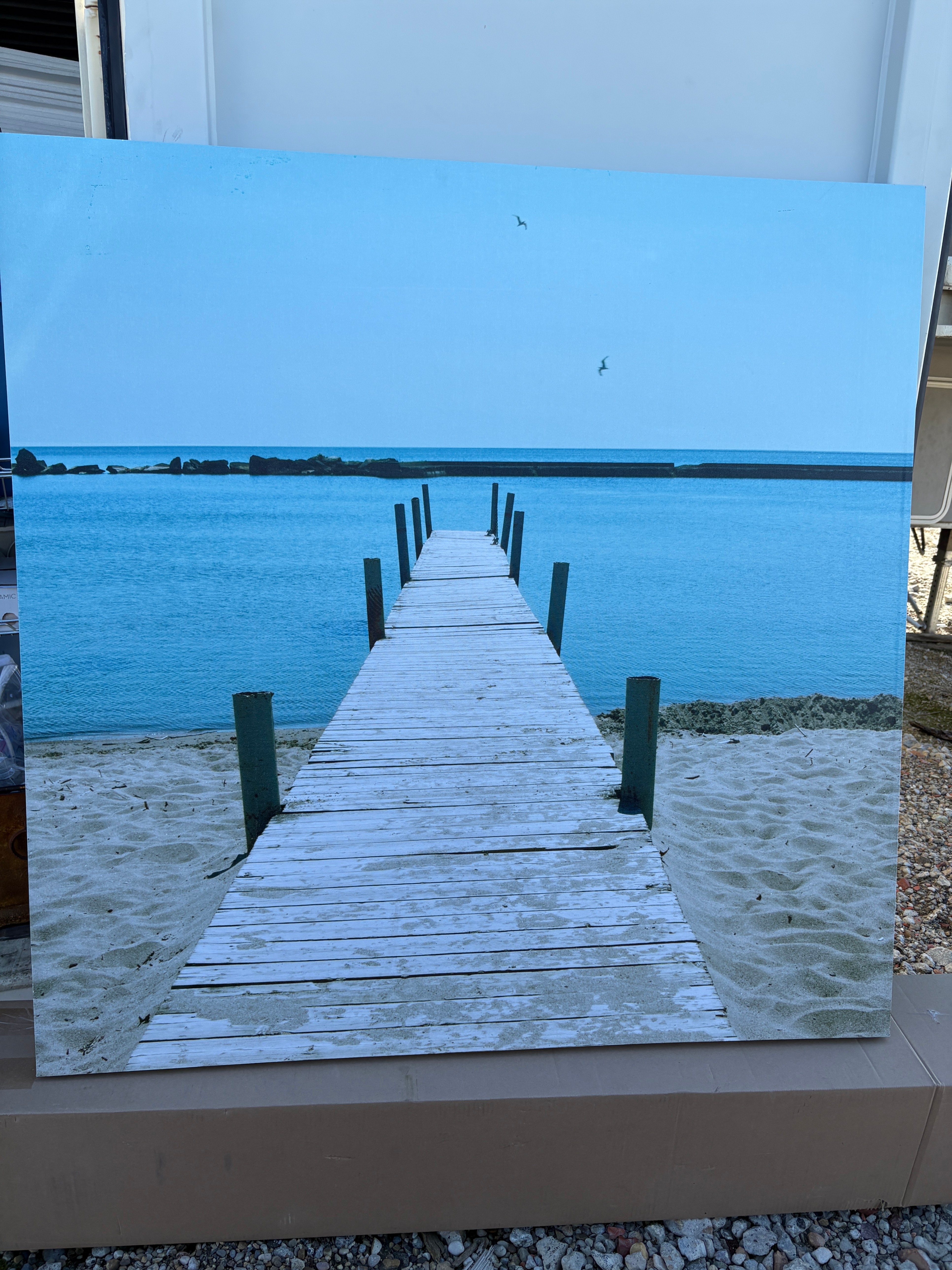 48″ Square Coastal Canvas Wall Art – $50 - photo 2