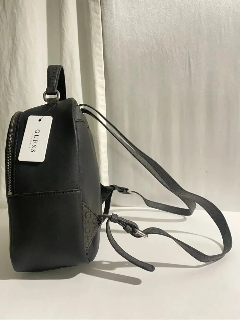 NWT Guess Turley Black G-Logo Straps Streetwear Mini Backpack - photo 4
