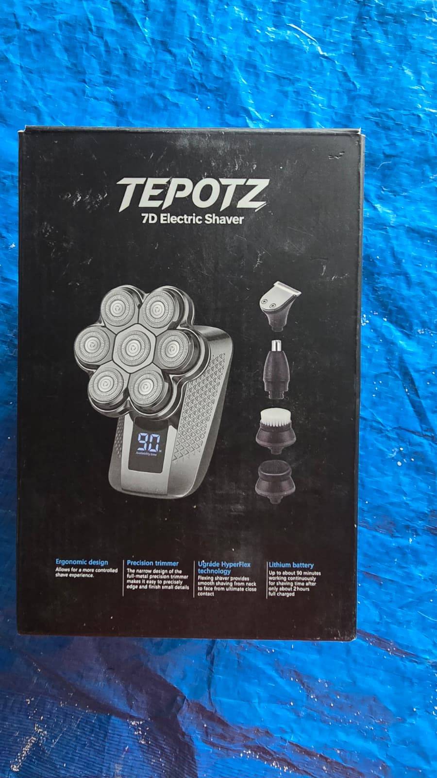 TEPOTZ 7D Electric Head Shaver / 5-in-1 Grooming Kit - photo 4