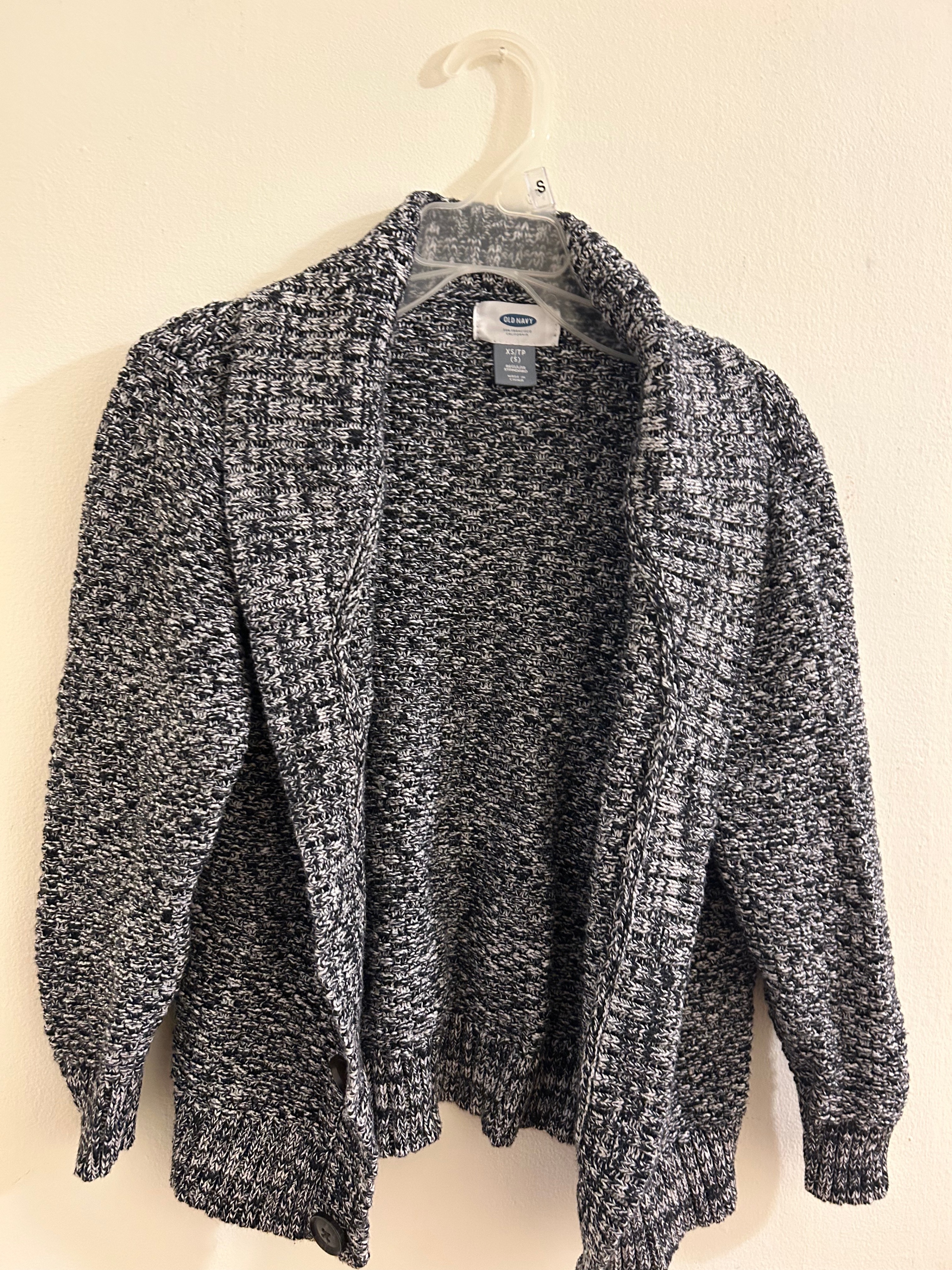 Old Navy Black and White Knit Cardigan