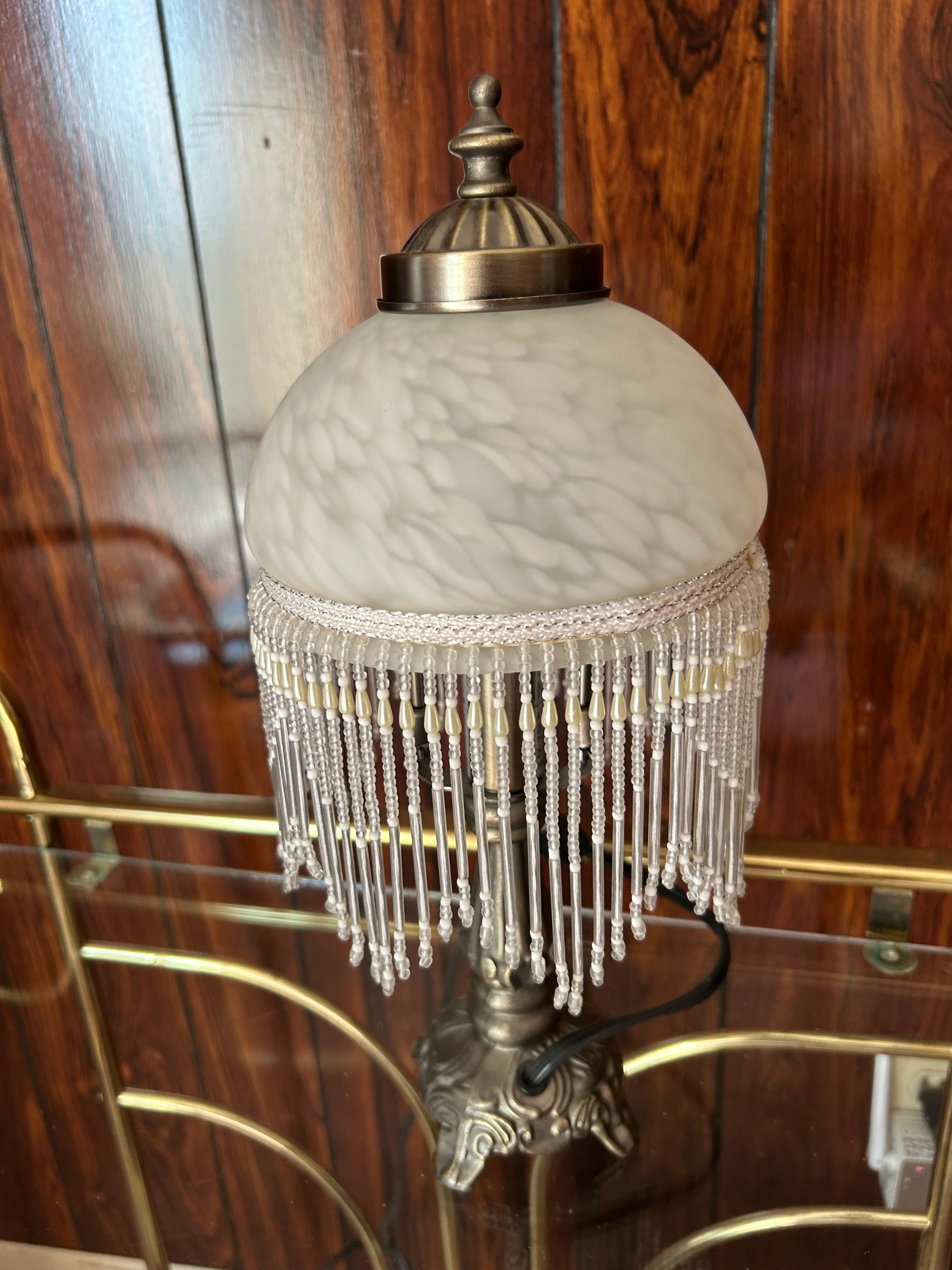 Vintage Victorian Style Beaded Accent Lamp