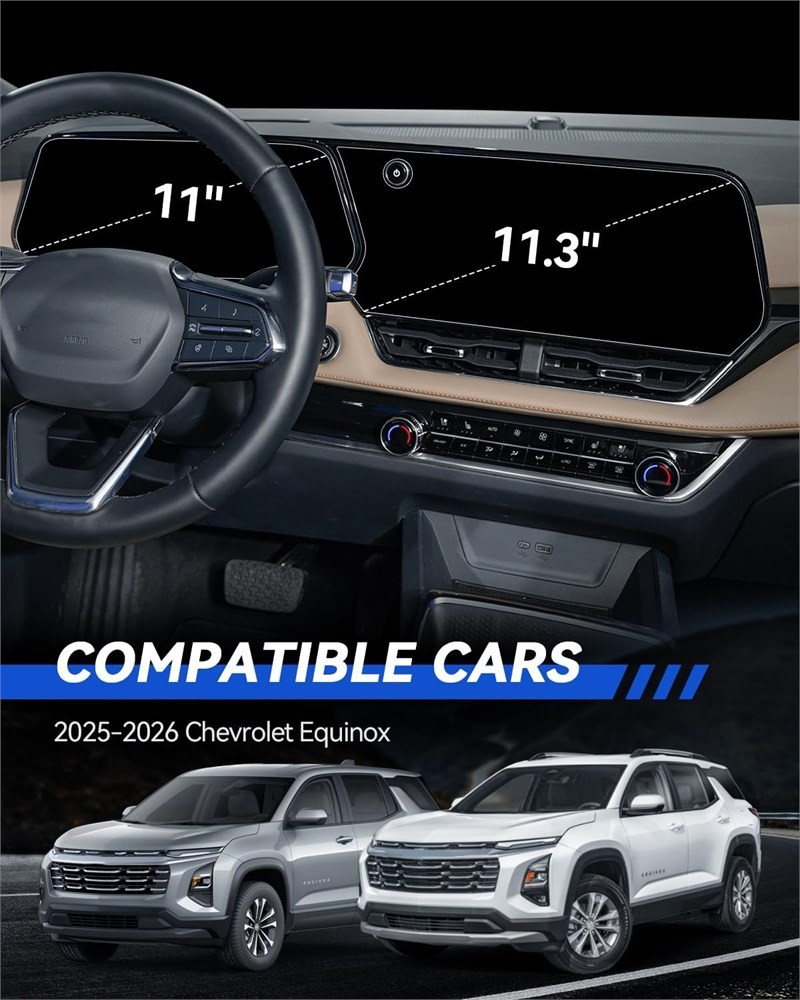 LANTU 2PCS Matte Screen Protectors – 2025-2026 Chevy Equinox