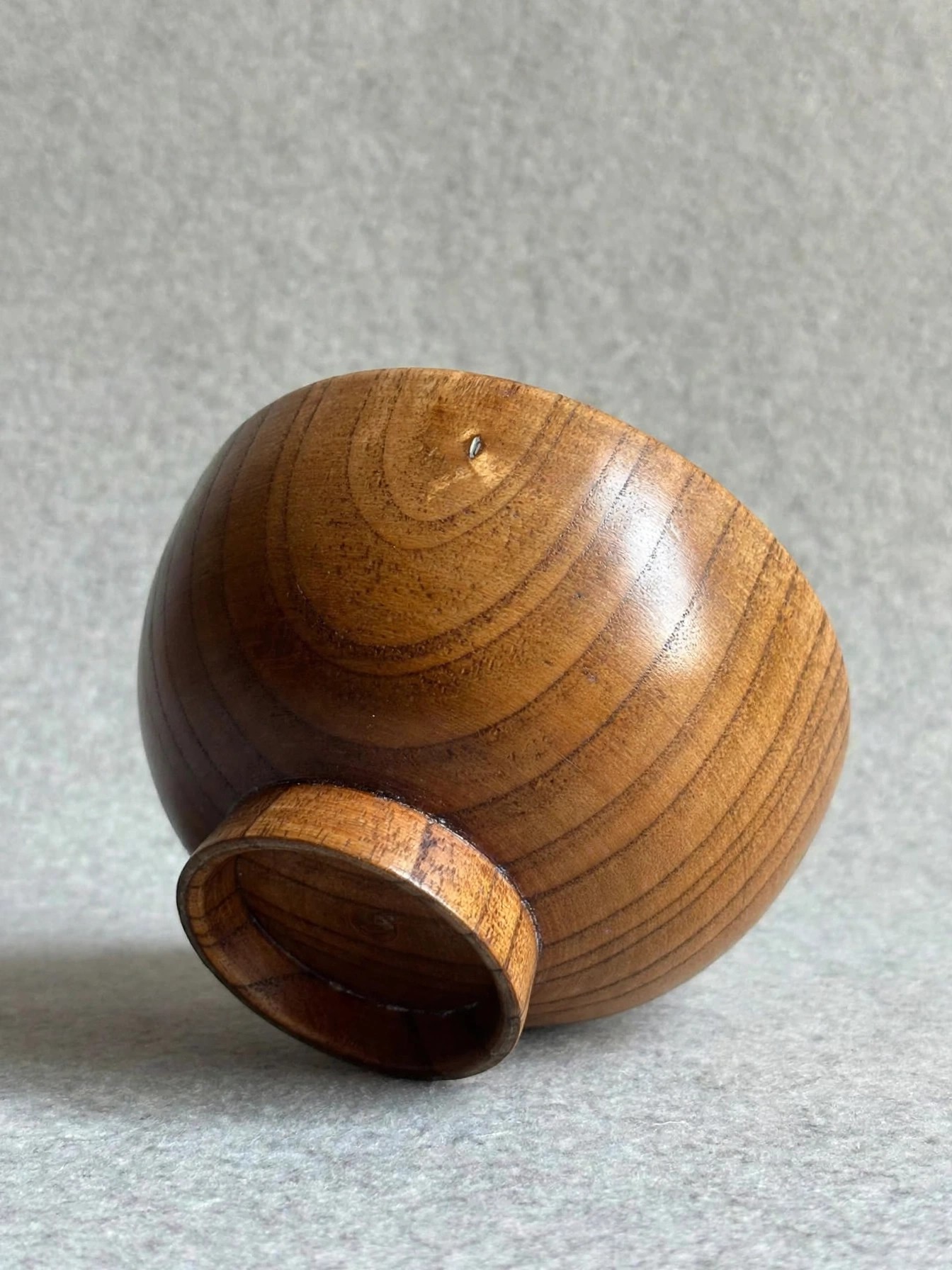 Small Mid-Century Modern Teak Wood Footed Bowl - photo 3