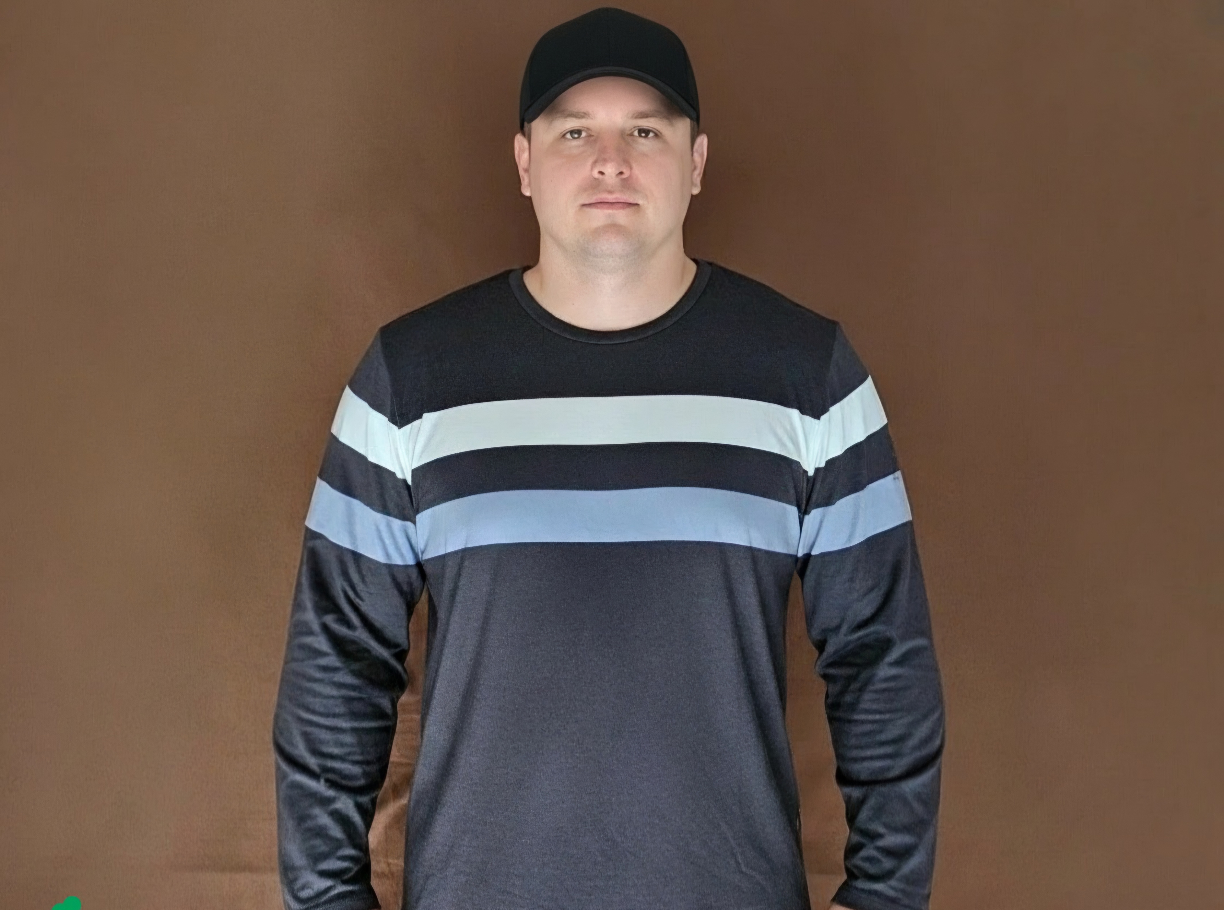MEN'S CREW NECK LONG SLEEVE T-SHIRT WITH CAP (2XL) - photo 2