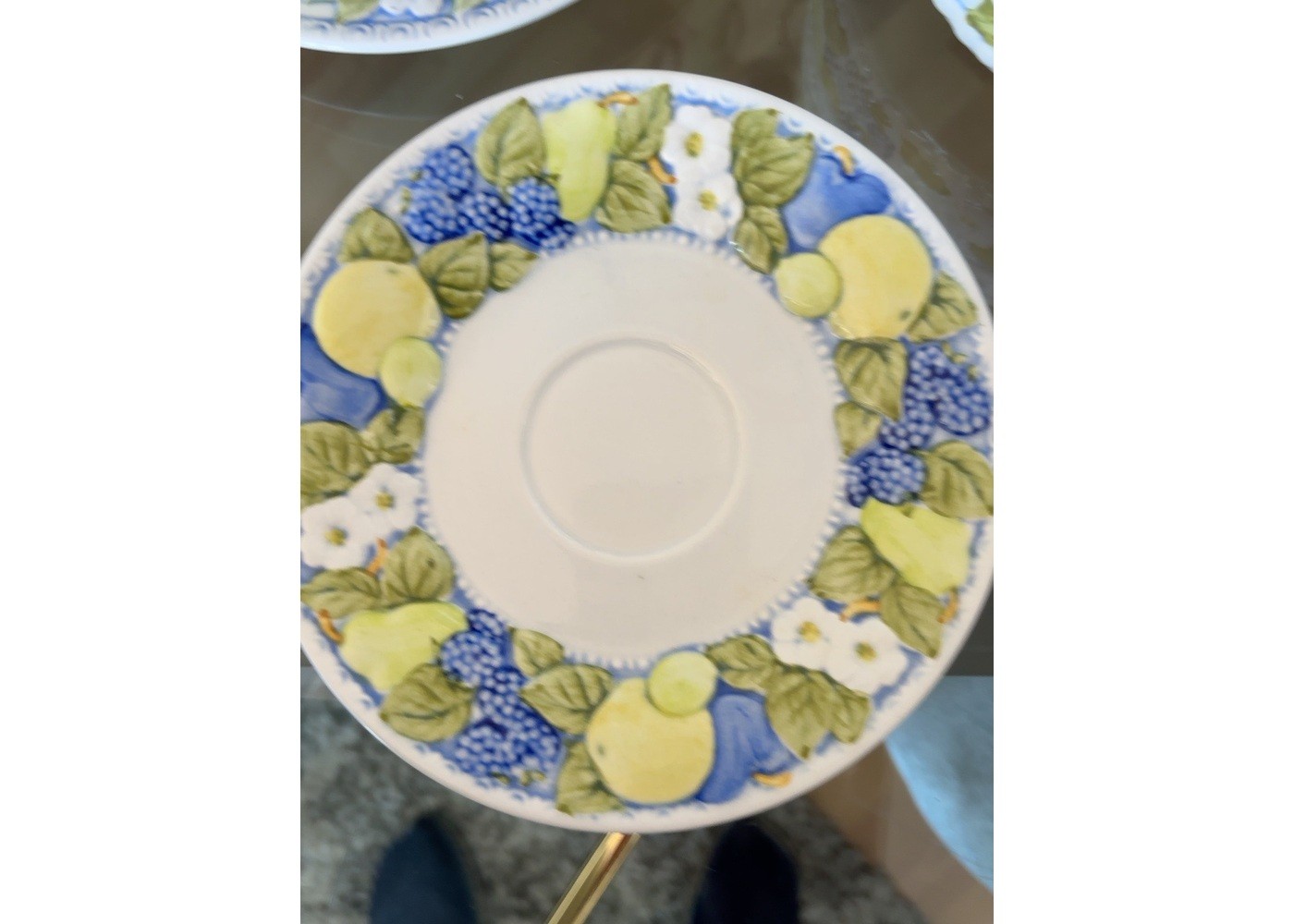 Set of 8 Metlox Vernon Ware Della Robbia Saucers