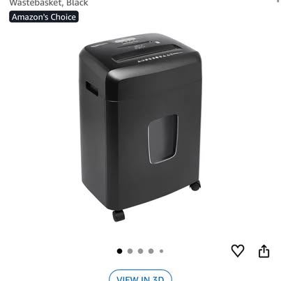 Amazon Basics Paper Shredder 15-Sheet
