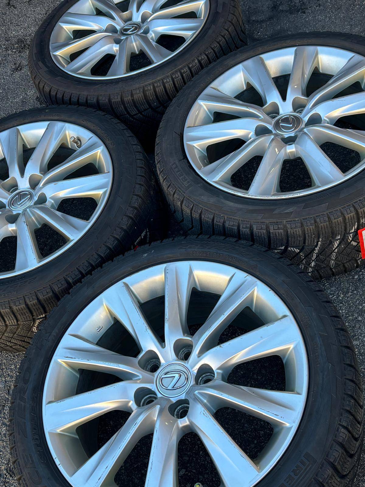 OEM 17”Lexus(5x114)+225/45/R17 Pirelli Snows-Lexus IS/ES/Camry - photo 5