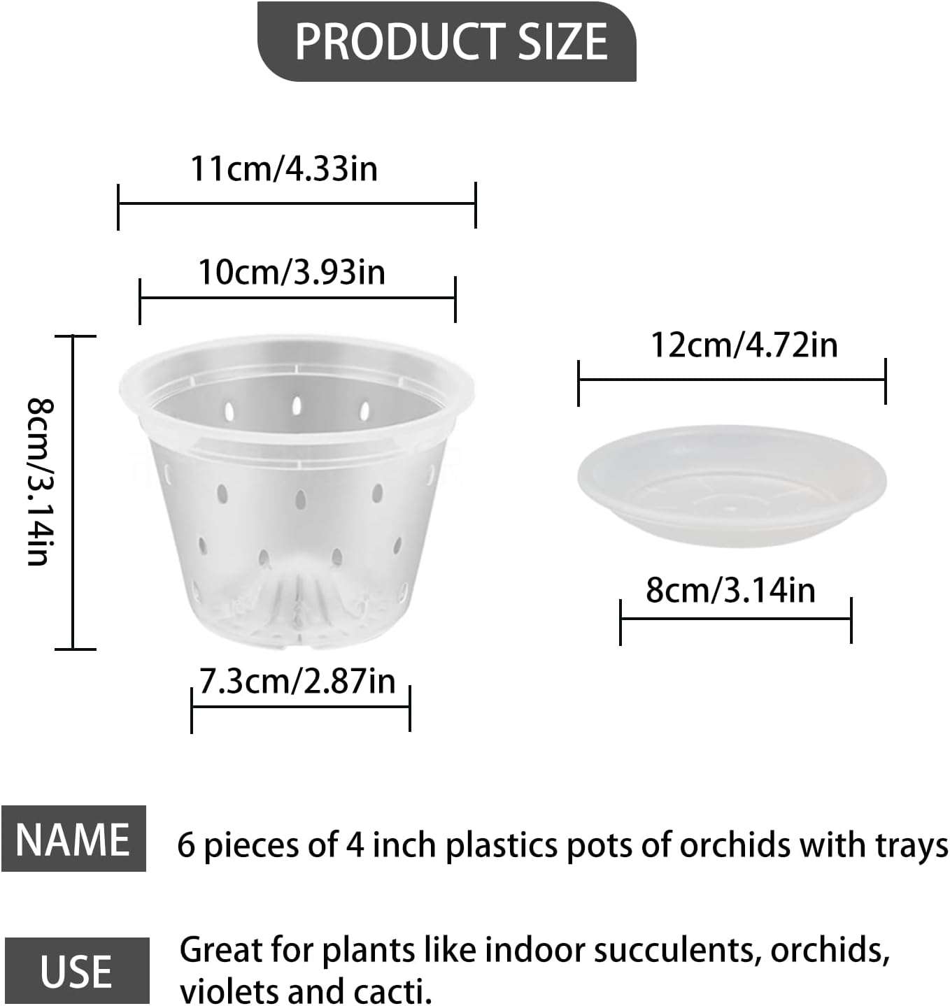 8pcs Orchid Pots - photo 3