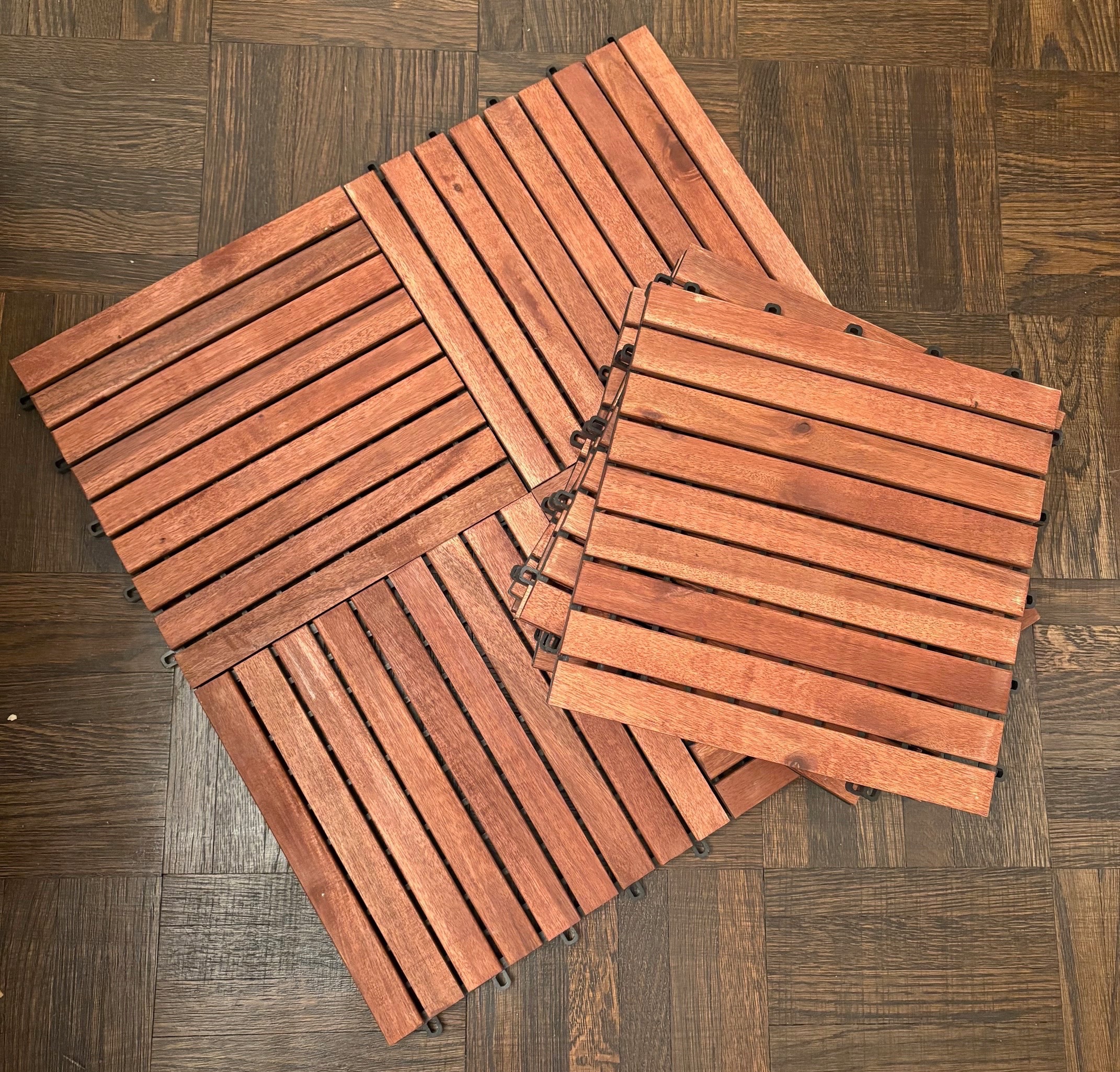 New Solid Teak Wood Deck Tiles