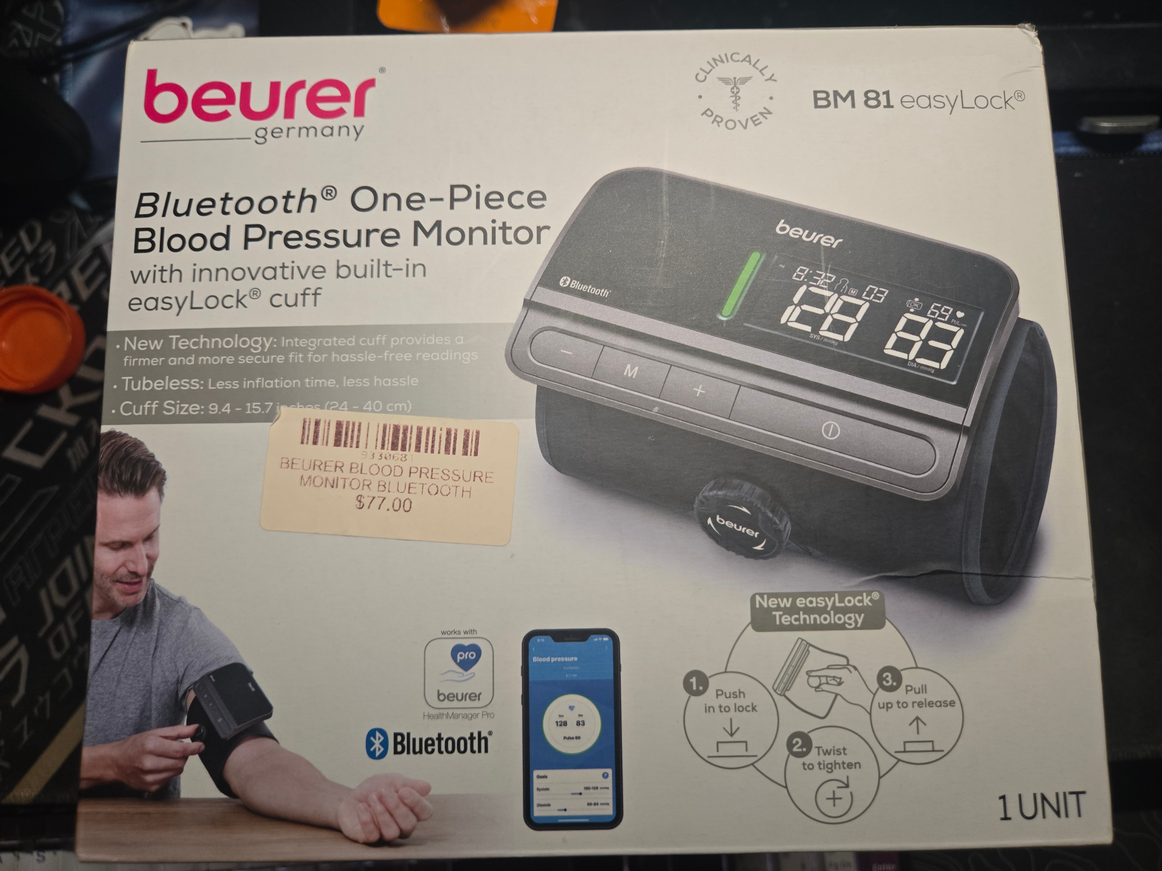 Beurer BM81 EasyLock BluetoothBlood Pressure Monitor