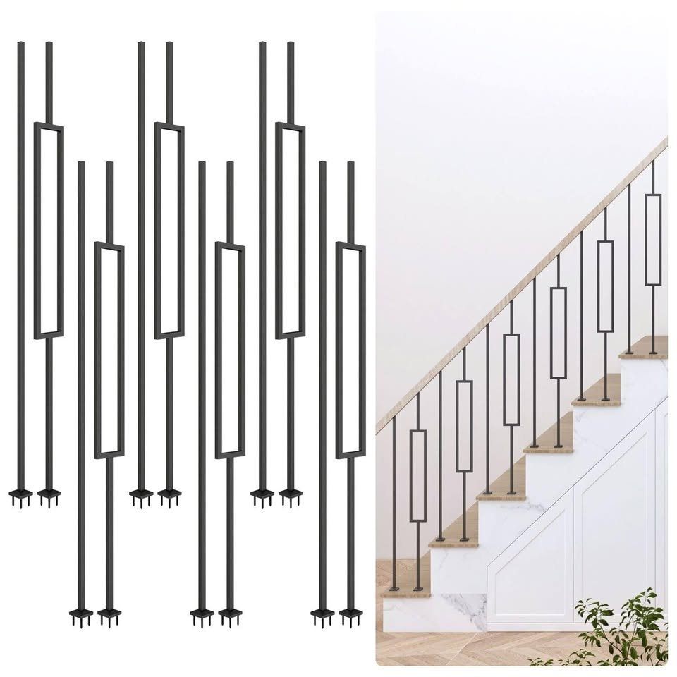 NEW DIYHD Iron Baluster 44" 12-Pack for Stair Railing Post Deck