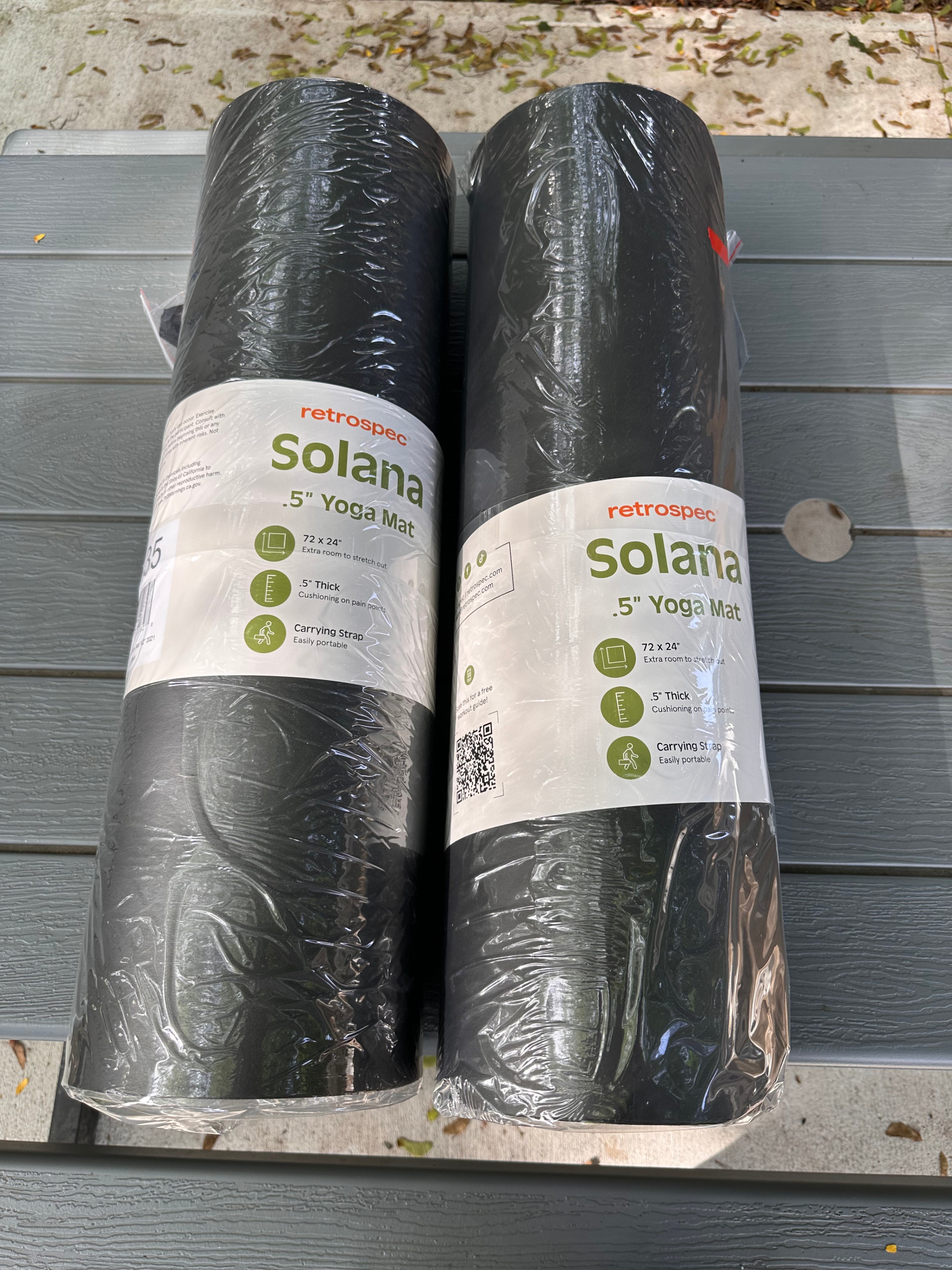 Brand New • Set of 2 • Extra-Thick 1/2" Non-Slip Yoga Mats