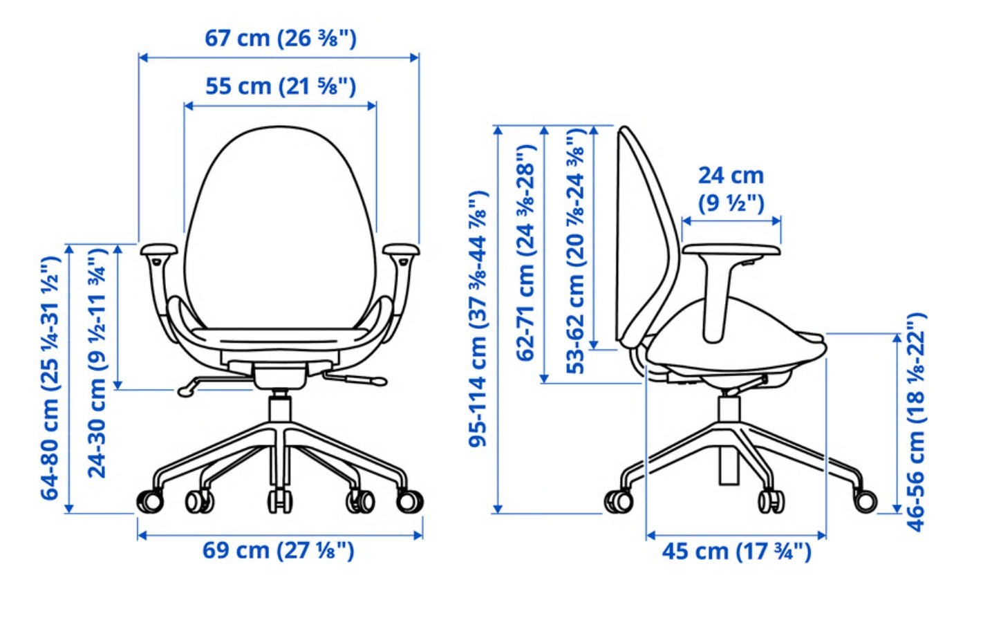 IKEA Ergonomic Office Chair - Beige/White - photo 4