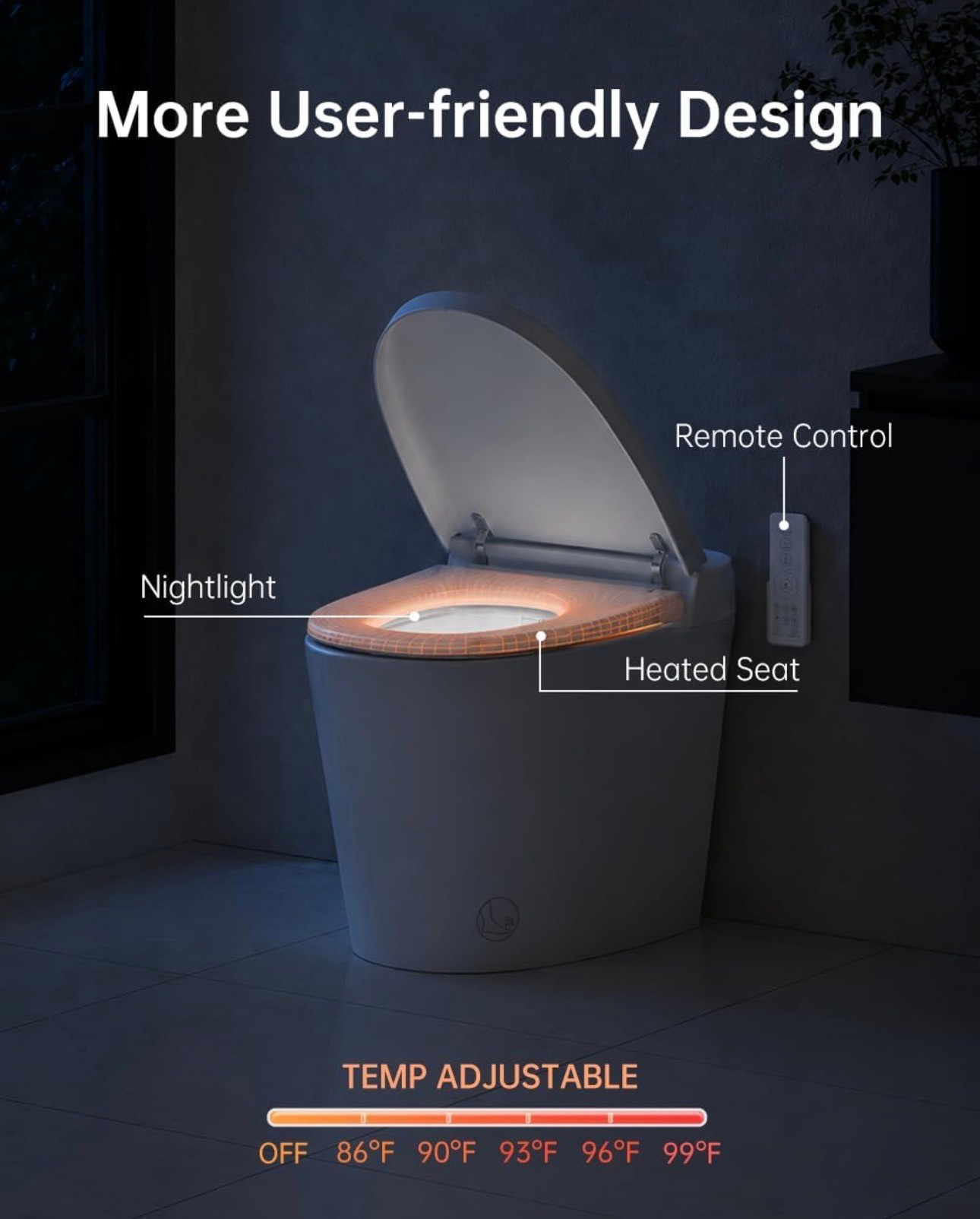 EPLO Smart Toilet Bidet Built-in Tank Auto Open&Close Heated sea - photo 2