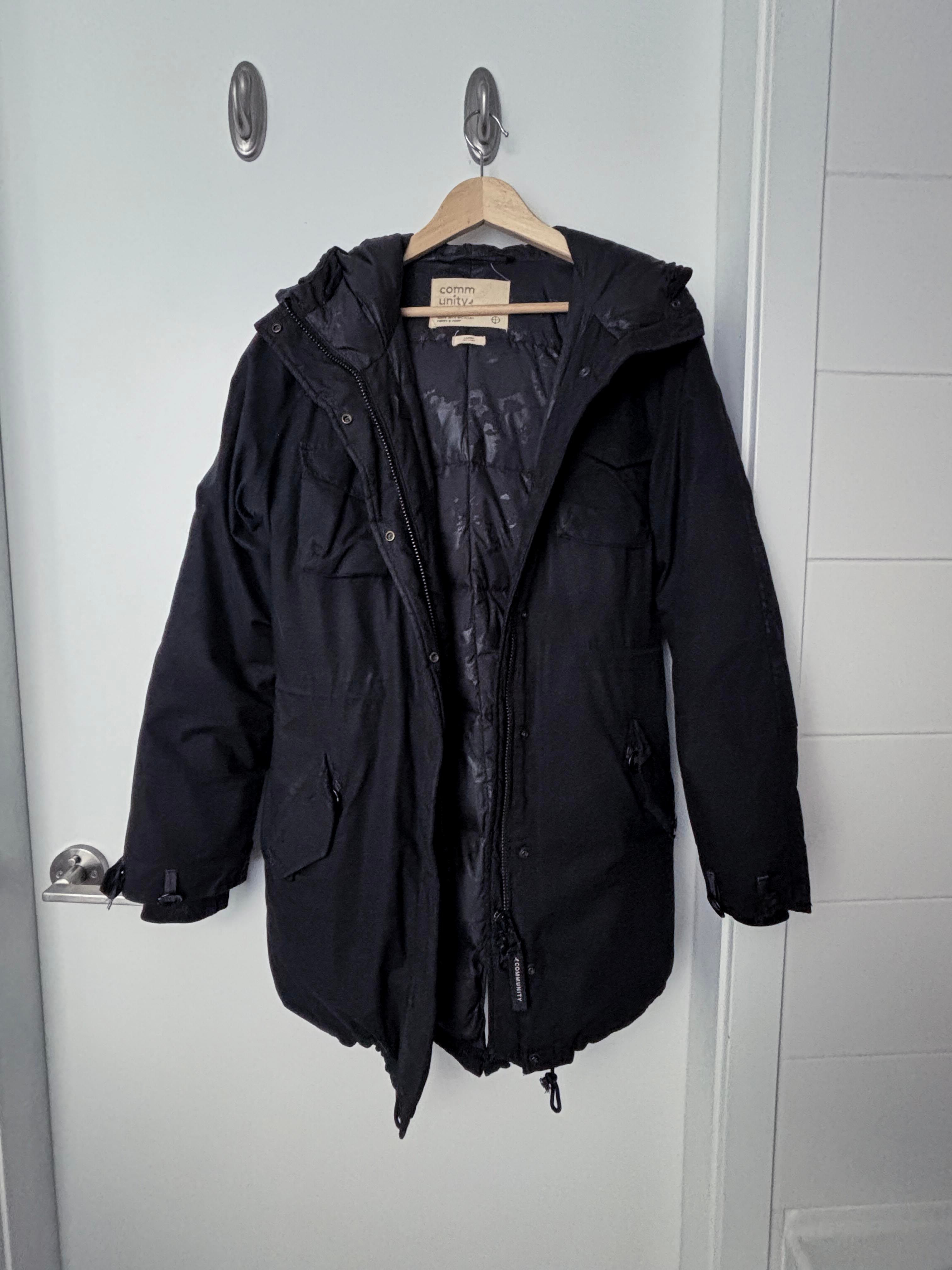 Aritzia Community Parka Coat, Duck Down, Black, Large