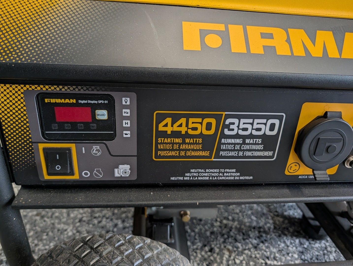 Firman Generator - 4450/3550 - With Cover - photo 2