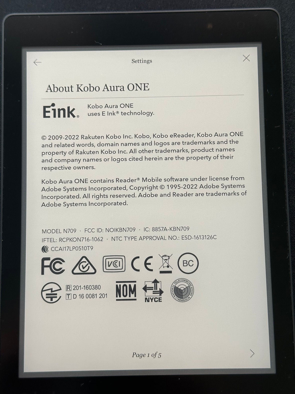 Kobo Aura ONE 7.8" eReader - photo 5
