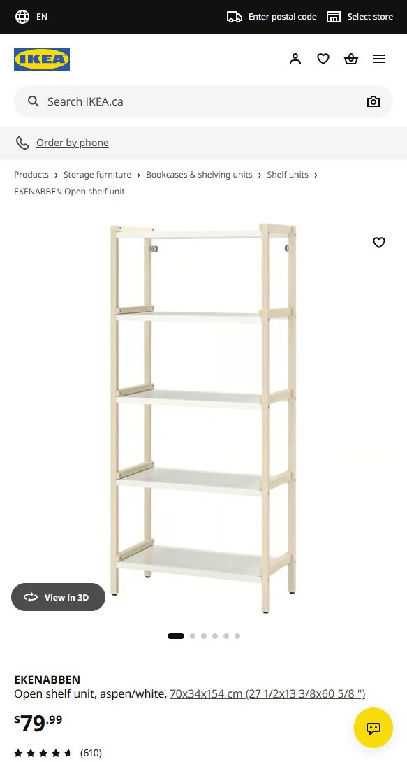 5-Tier White & Natural Wood-Look Shelf – Moving Sale - photo 2