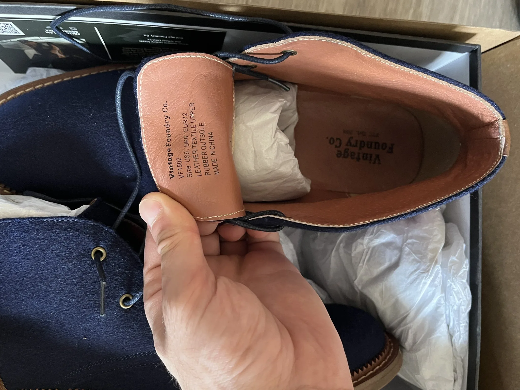 Vintage Foundry Navy Chukka Boots – US 9 / EU 42 - photo 5