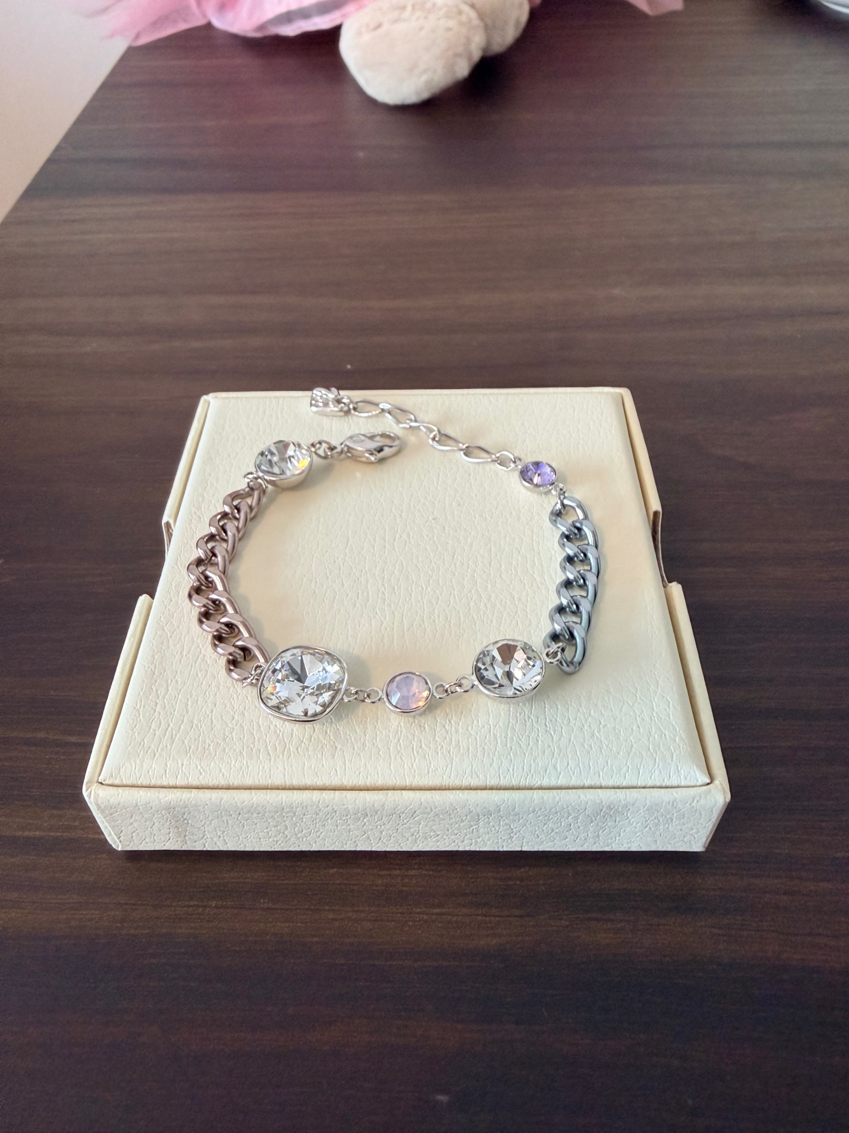Vintage Swarovski Mixed Stone Chain Bracelet - photo 2