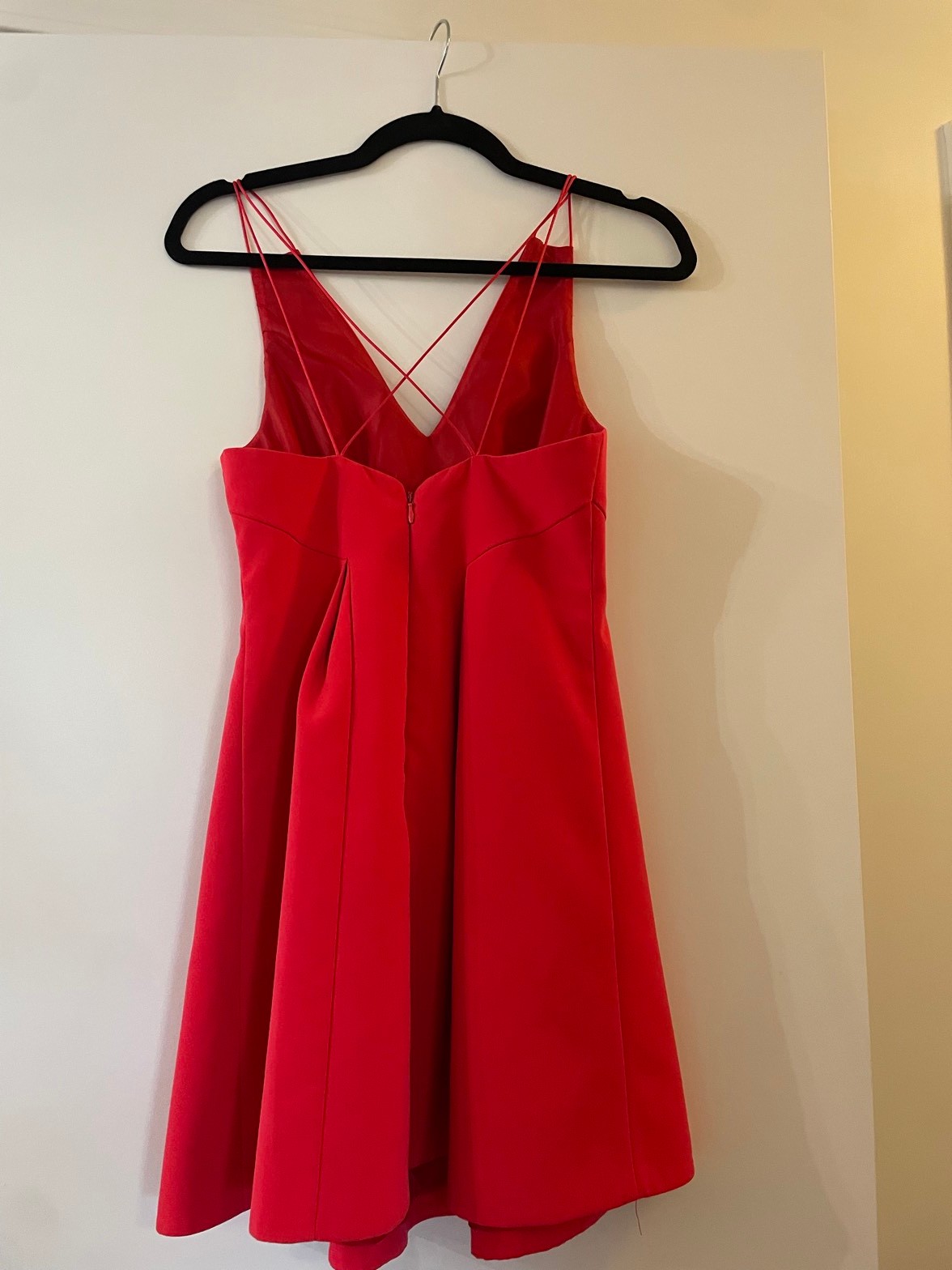Red cocktail dress, size 2 - photo 2