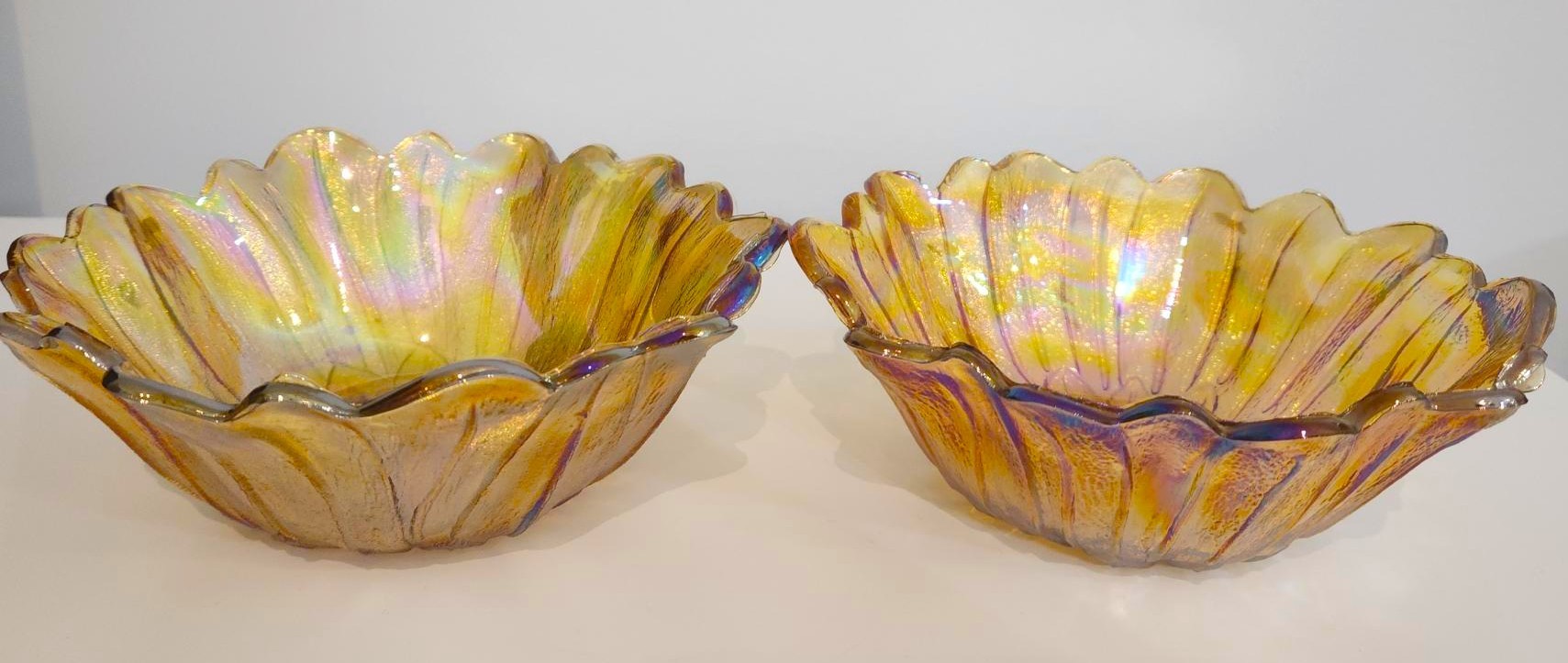 Two Indiana Glass Marigold Bowls Lily Pons Sunflower Carnival - photo 5