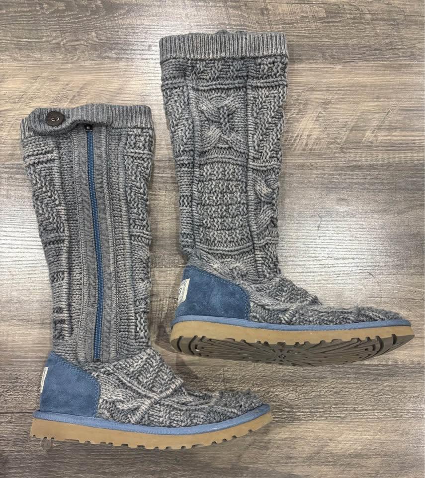 UGG Australia Patchwork Knit Lattice Cardy Tall Boot - US 5 - photo 2