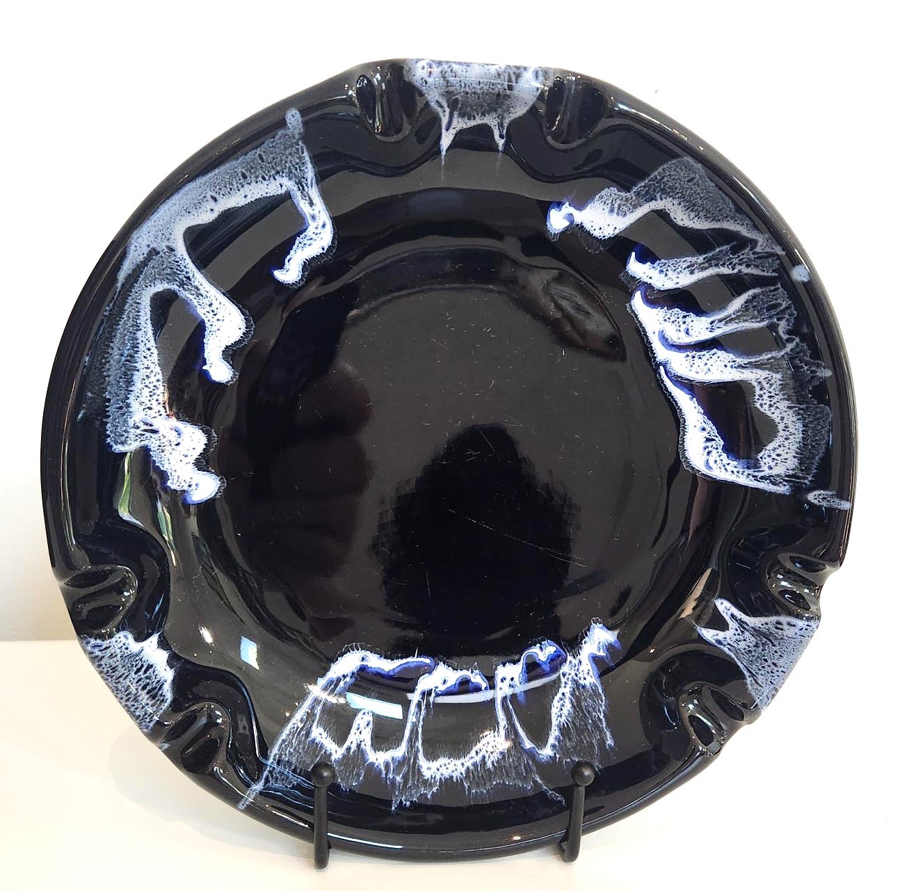 Vintage Blue Mountain Pottery Ashtray - Cobalt & White Glaze - photo 5