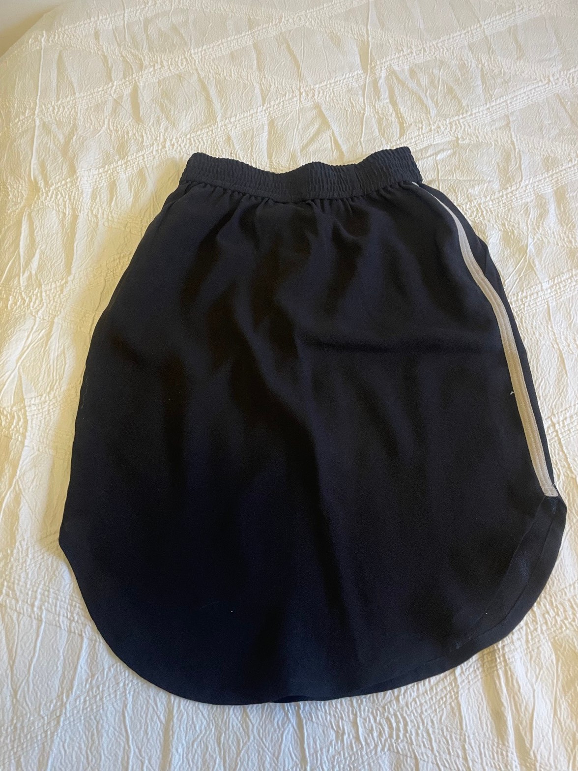 Ganni Black Stripe Skirt S