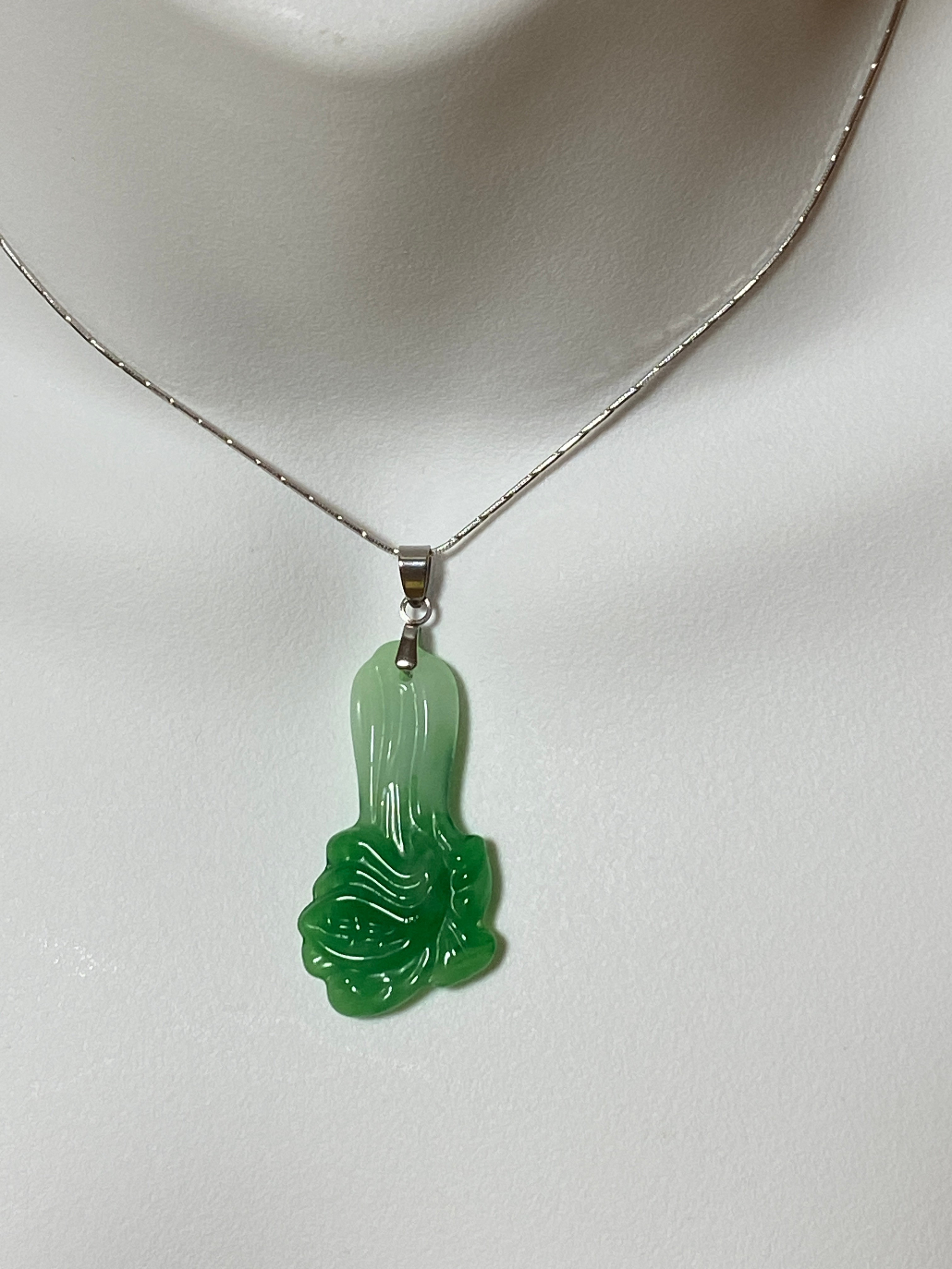 Cute Green Agate Vegetable Pendant - photo 5