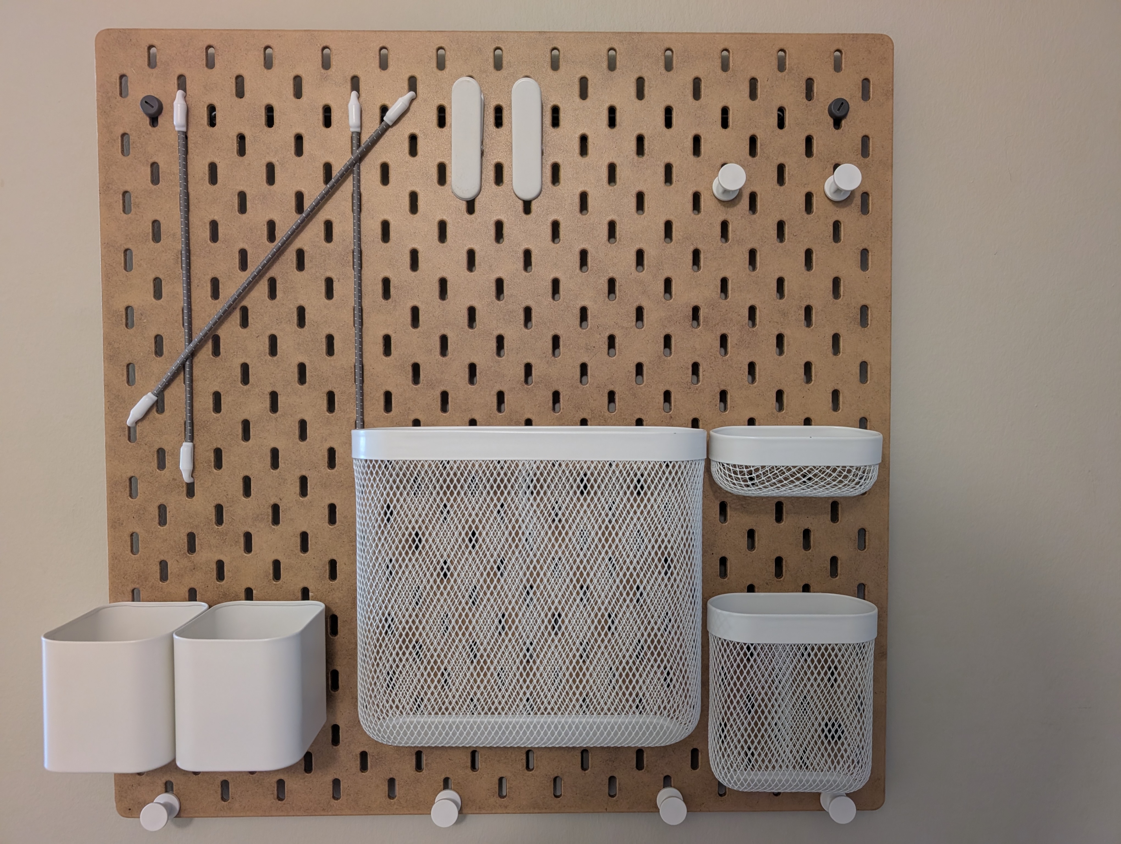 IKEA SKÅDIS 22x22 Pegboard + Full Accessory Set - Like New