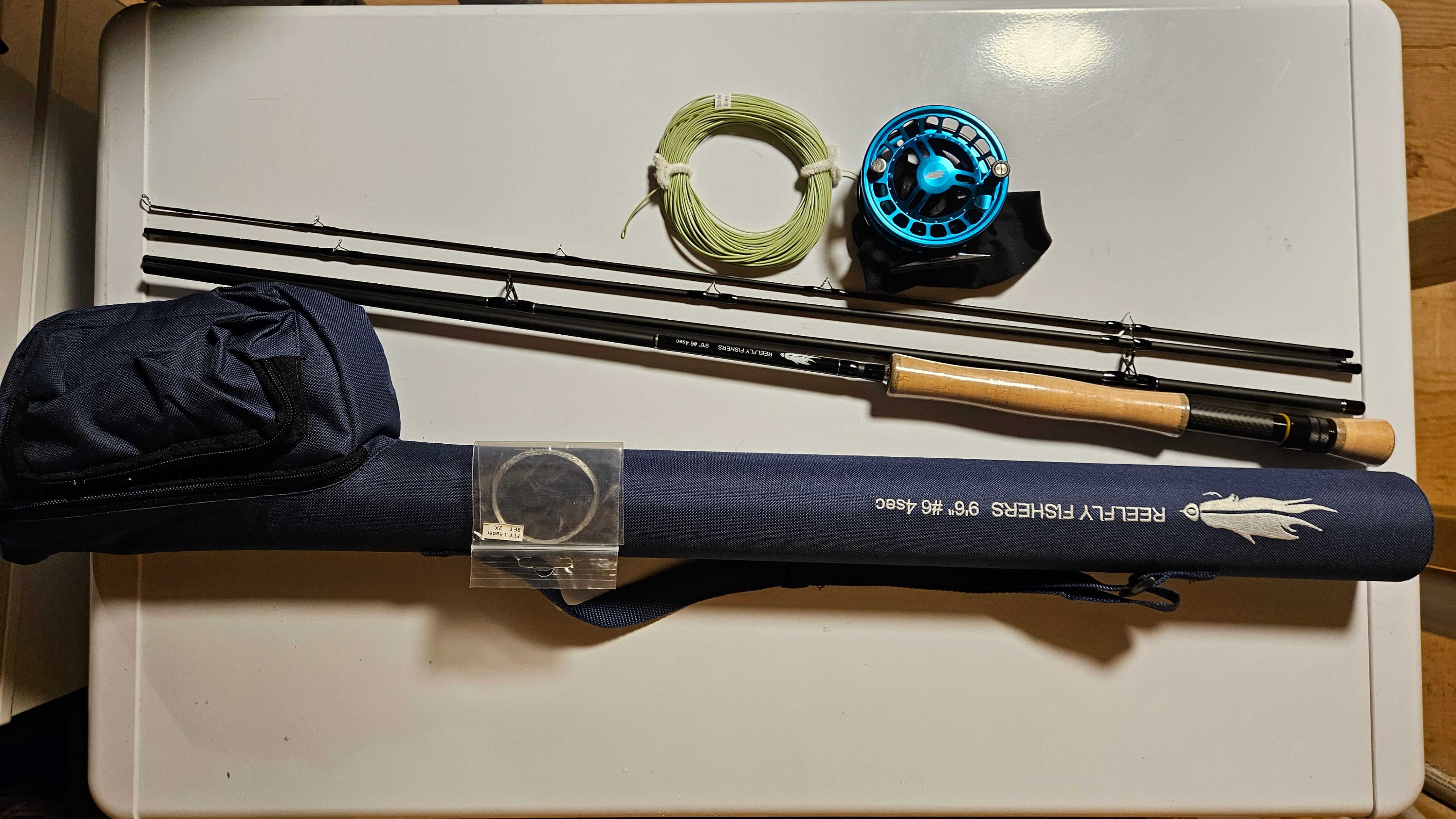 Brand New 6wt Fly Fishing Kit - Rod, Reel, Line, Backing, Tippet - photo 2