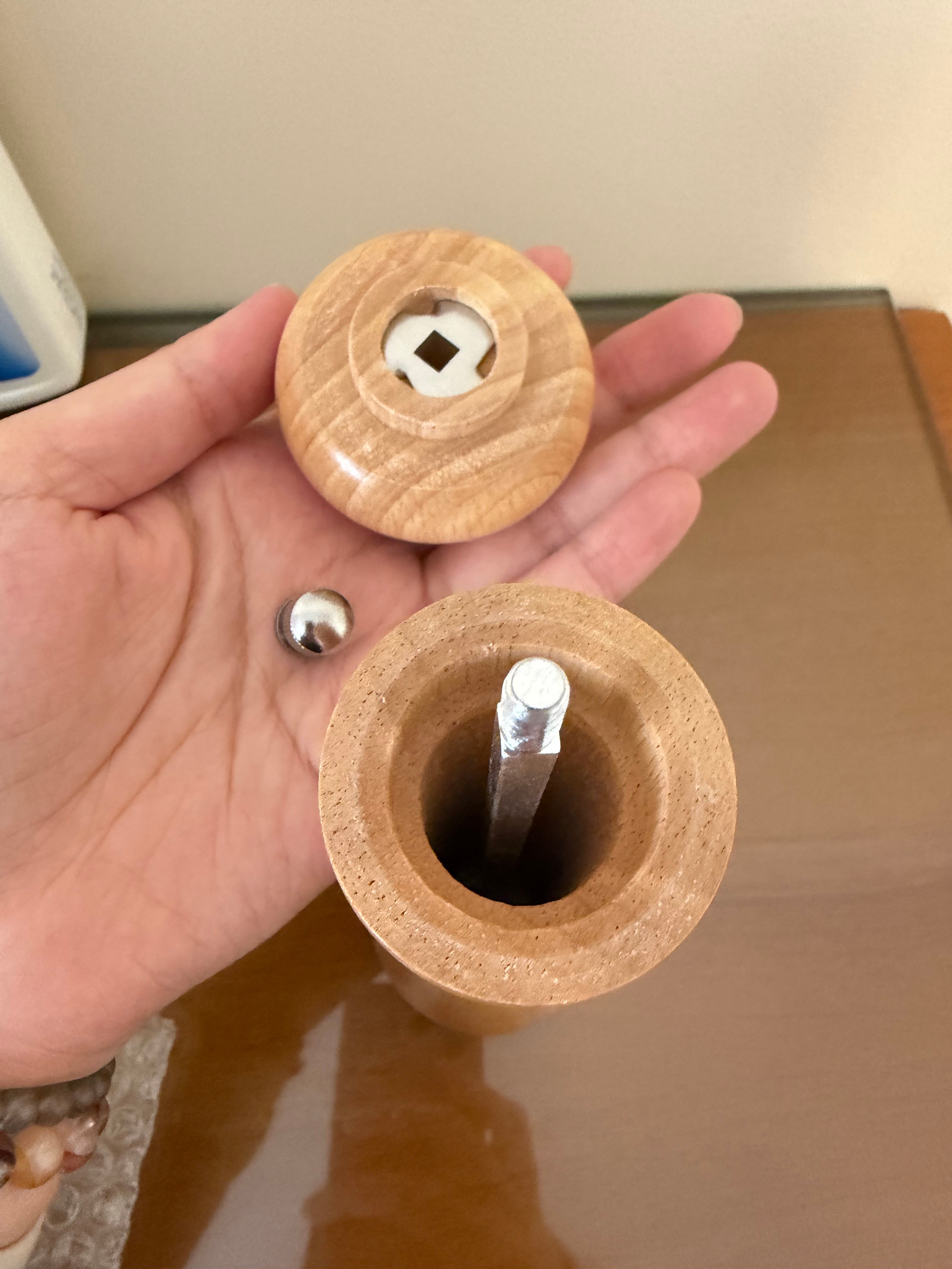 Ulalaza Wooden Salt & Pepper Mill – Adjustable Ceramic Grinder - photo 4