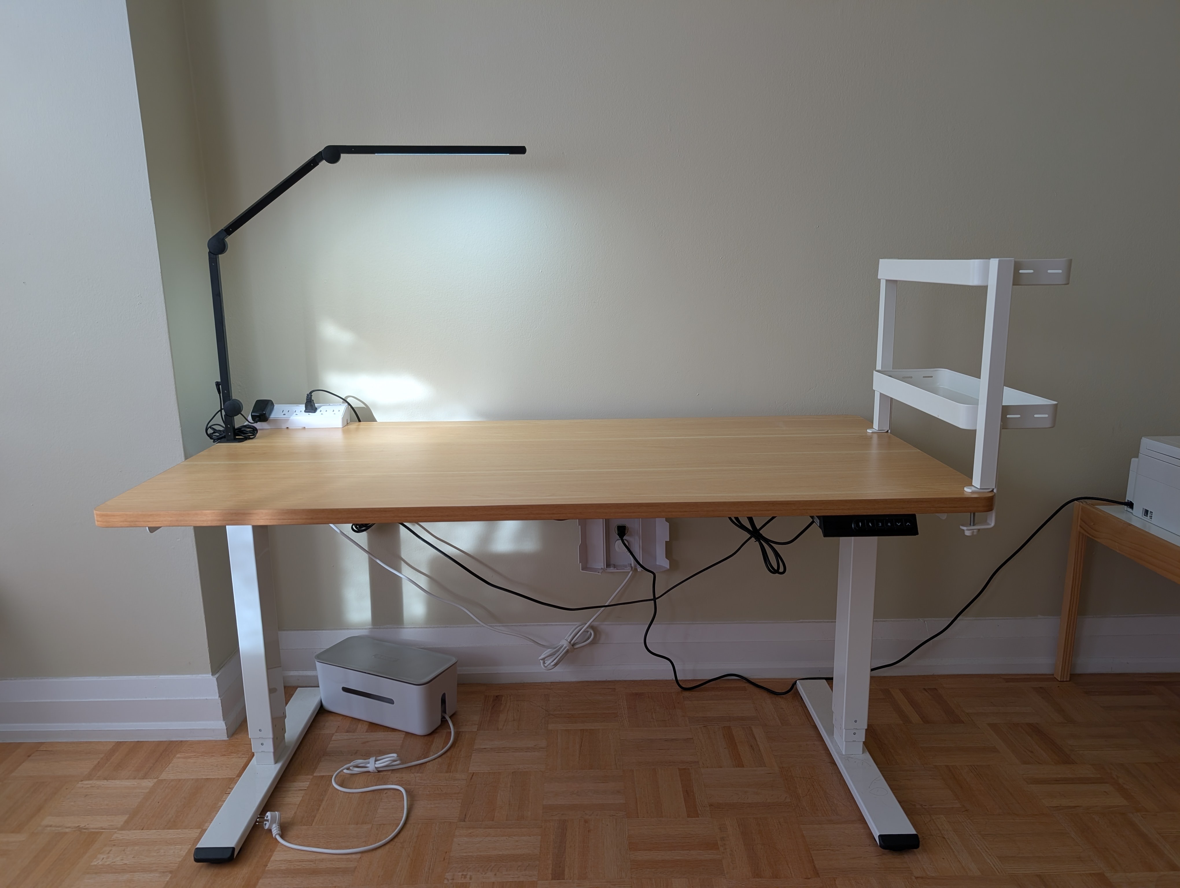 FlexiSpot E5 Standing Desk + Lamp, Shelf & Power Strip - photo 2