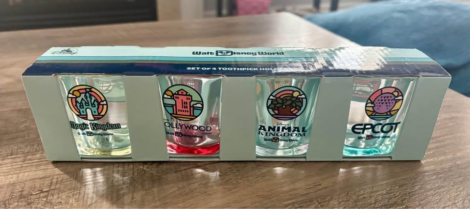 BNIB Walt Disney World Set of 4 Toothpick Holders/Shot Glasses - photo 2