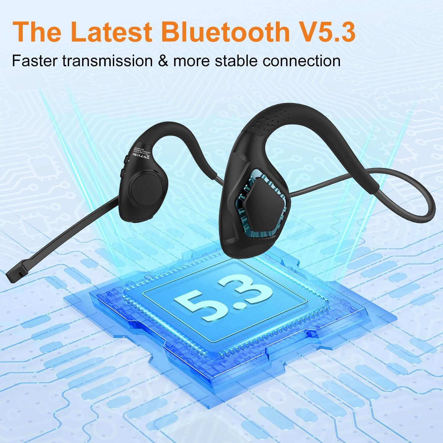 Open-Ear Bluetooth Headset with Noise-Canceling Mic - photo 5