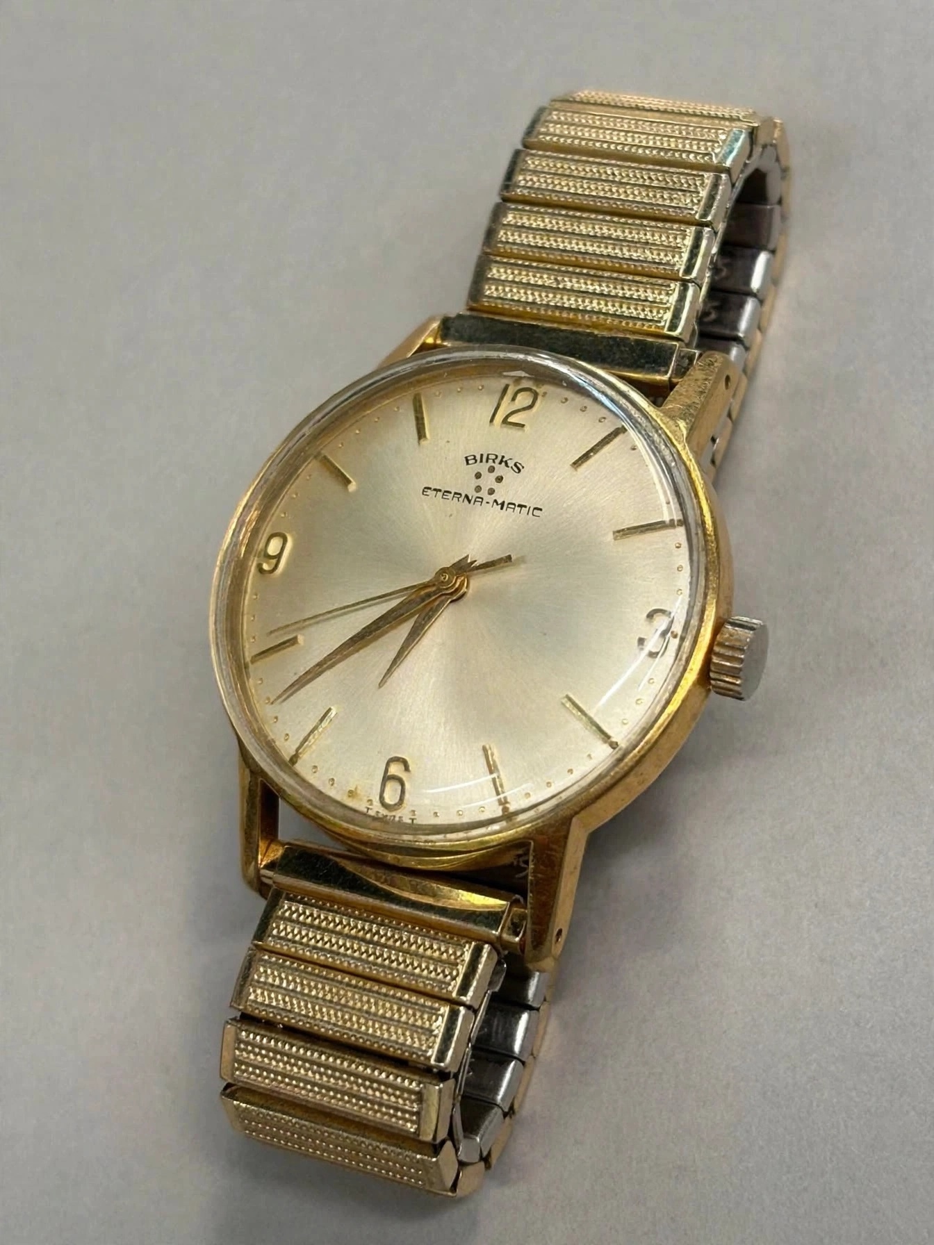 1965 Birks Eterna-Matic Automatic Watch Swiss Made Engraved - photo 2