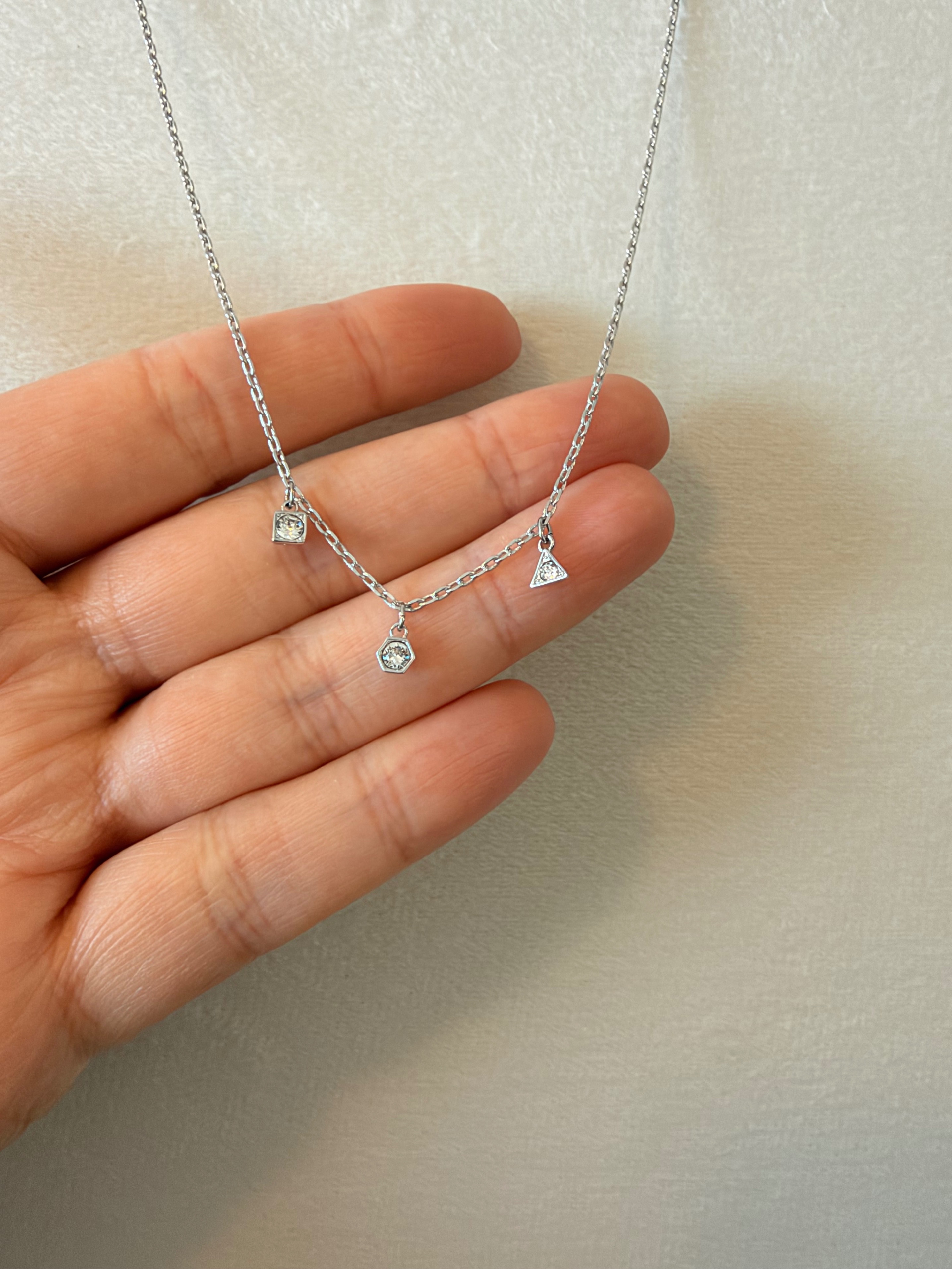 Swarovski Geometric Drop Pendant Necklace - photo 2