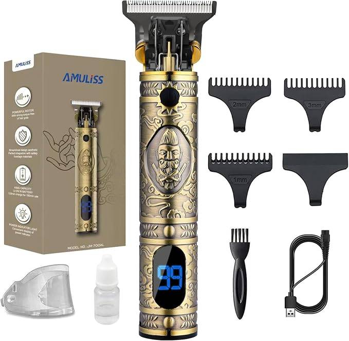 Cordless Hair & Beard Trimmer Kit (Gold)